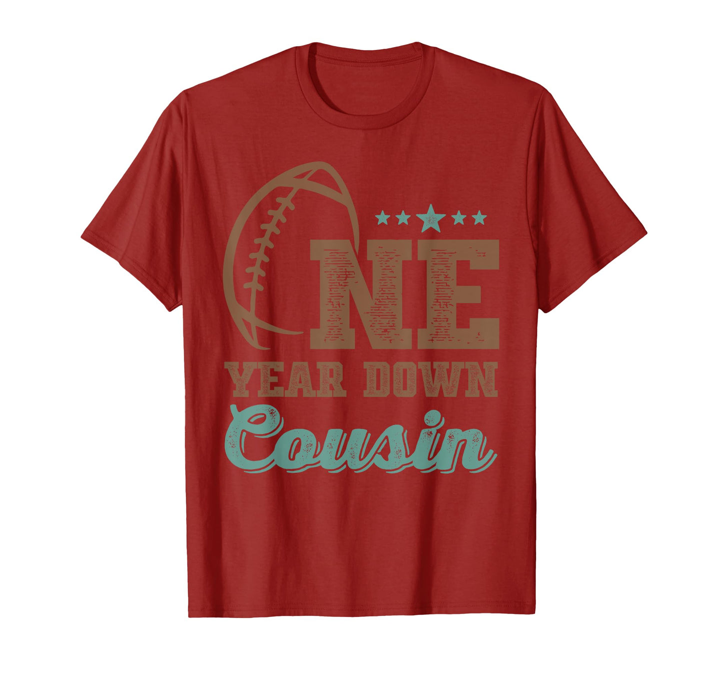 Cousin Of The Birthday Boy 1st Year Down Birthday Football T-Shirt