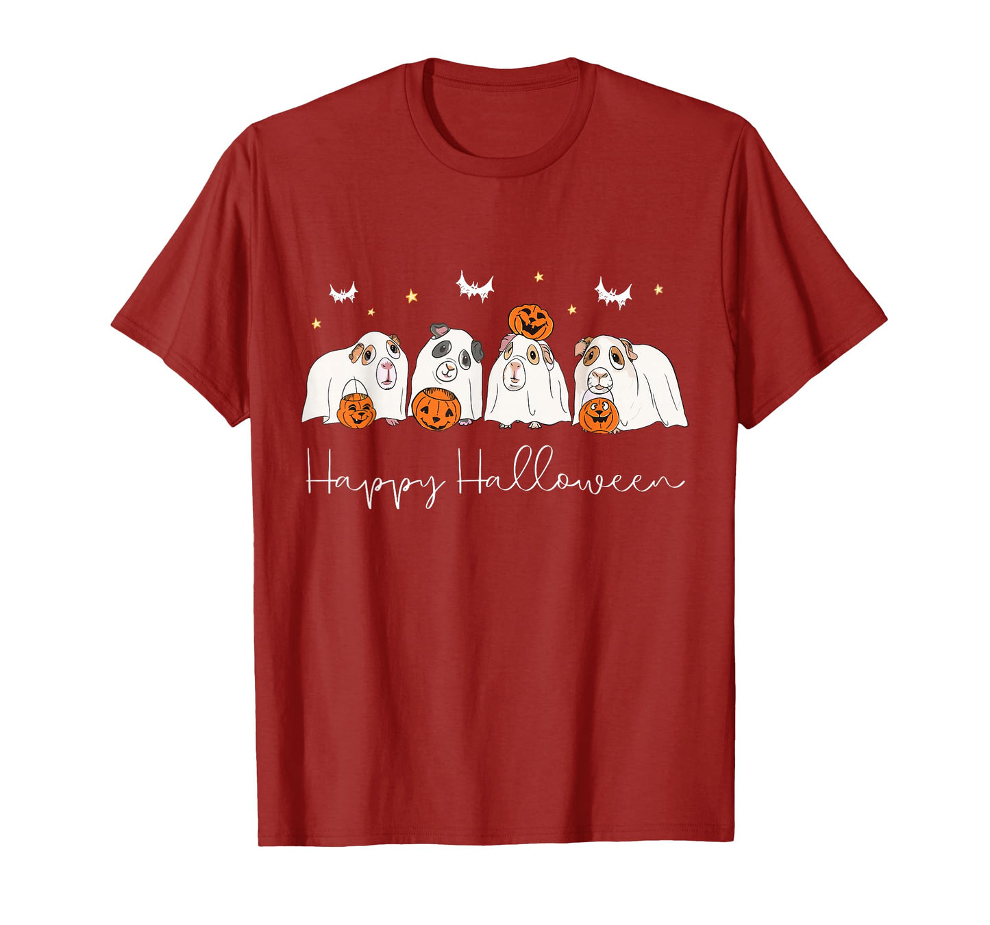 Happy Halloween Guinea Pig Ghost Spooky Season Guinea Pig T-Shirt