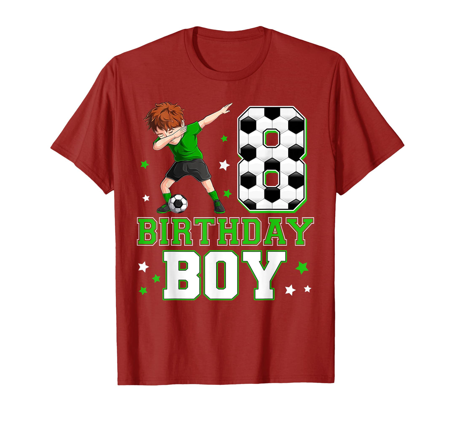 Kids 8th Birthday Boy Soccer 8 Year Old 9yr Boys Party T-Shirt