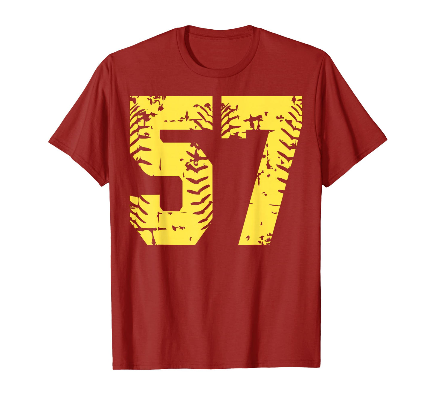 Number 57 Yellow Group Matching Halloween Birthday Funny T-Shirt