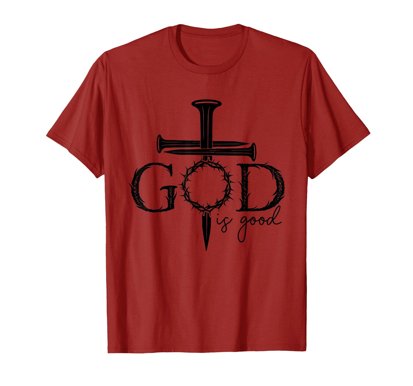 God is Good Christian Faith - Bible Verse Religious Cross T-Shirt