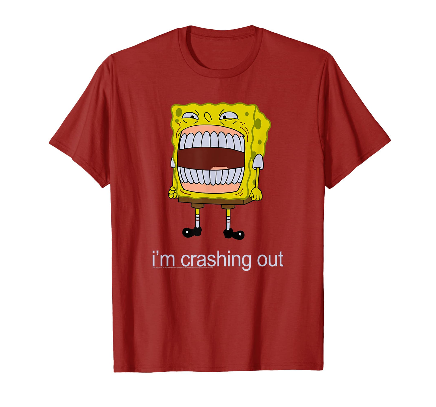 Spongebob Squarepants I'm Crashing Out Meme Funny Cartoon T-Shirt