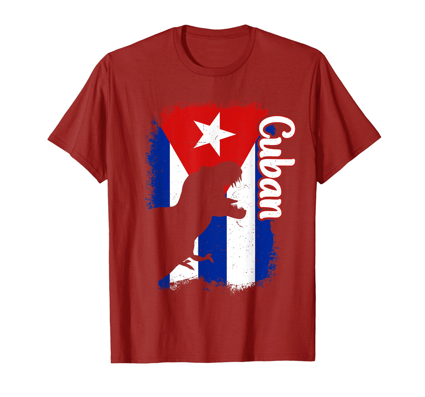 Boys Cubanita Cuba Flag Cuban Dino Kids Hispanic Heritage T-Shirt