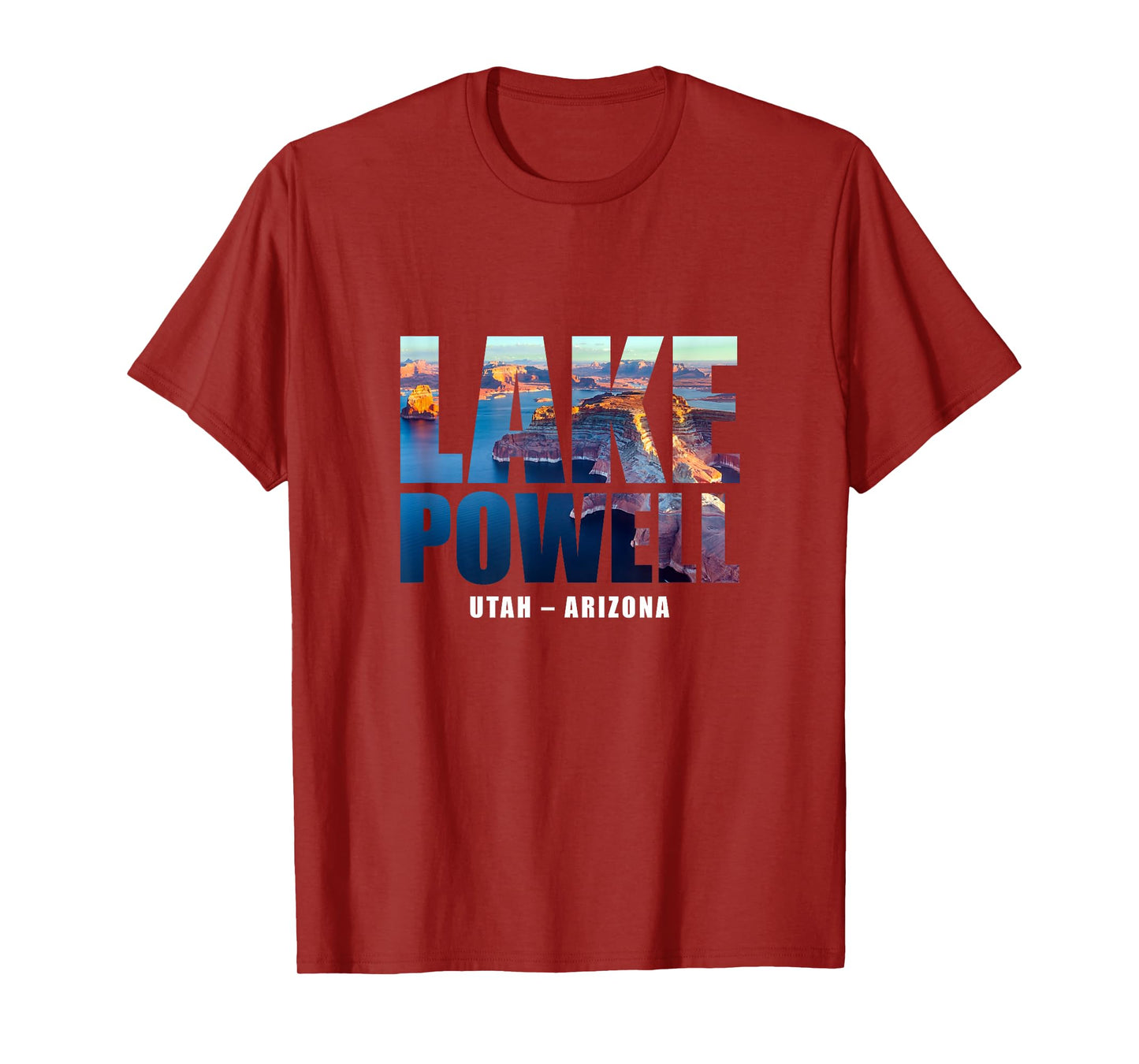 Lake Powell Landscape Inside Bold Letters Travel Souvenir T-Shirt