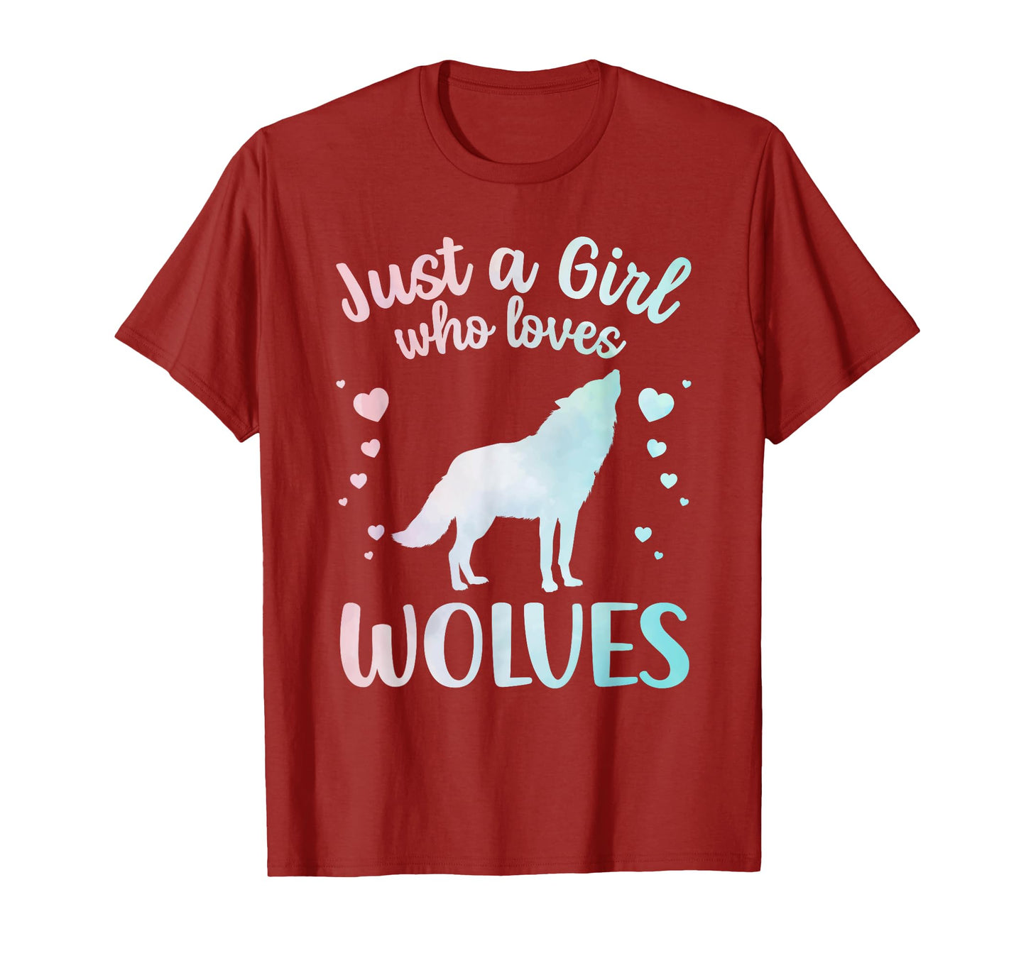 Cute Wolf Art for Women Girls Wof Pack Wolves Wolf Lover T-Shirt