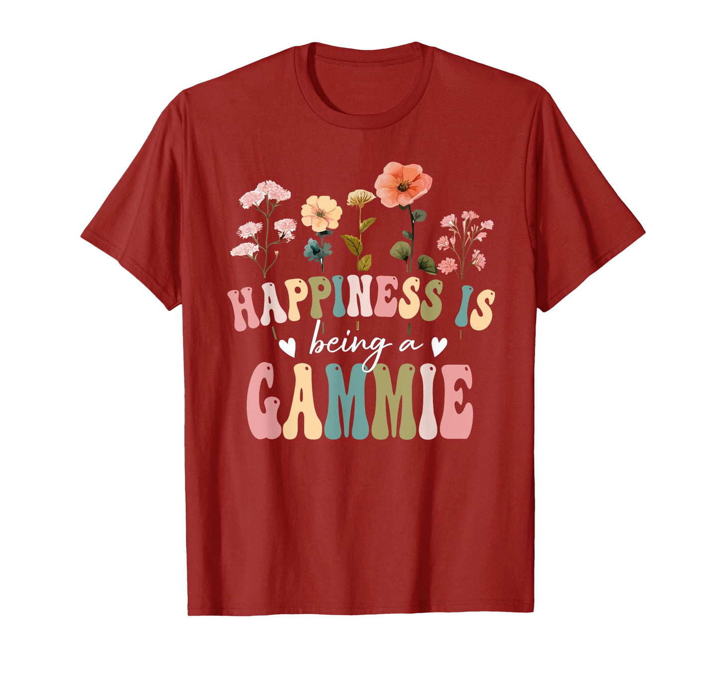 Happiness is Being a Gammie Floral Gammie Mother's Day T-Shirt