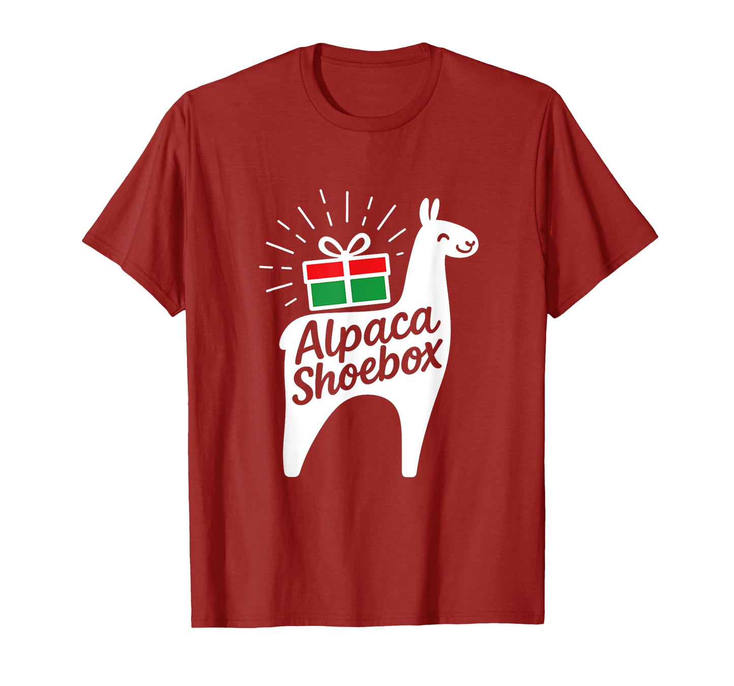Alpaca Shoebox Christmas Child Giving T-Shirt
