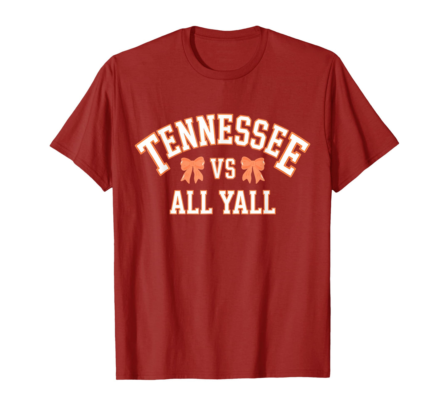 Funny Tennessee -vs- All Yall, Knoxville TN Orange Coquette T-Shirt