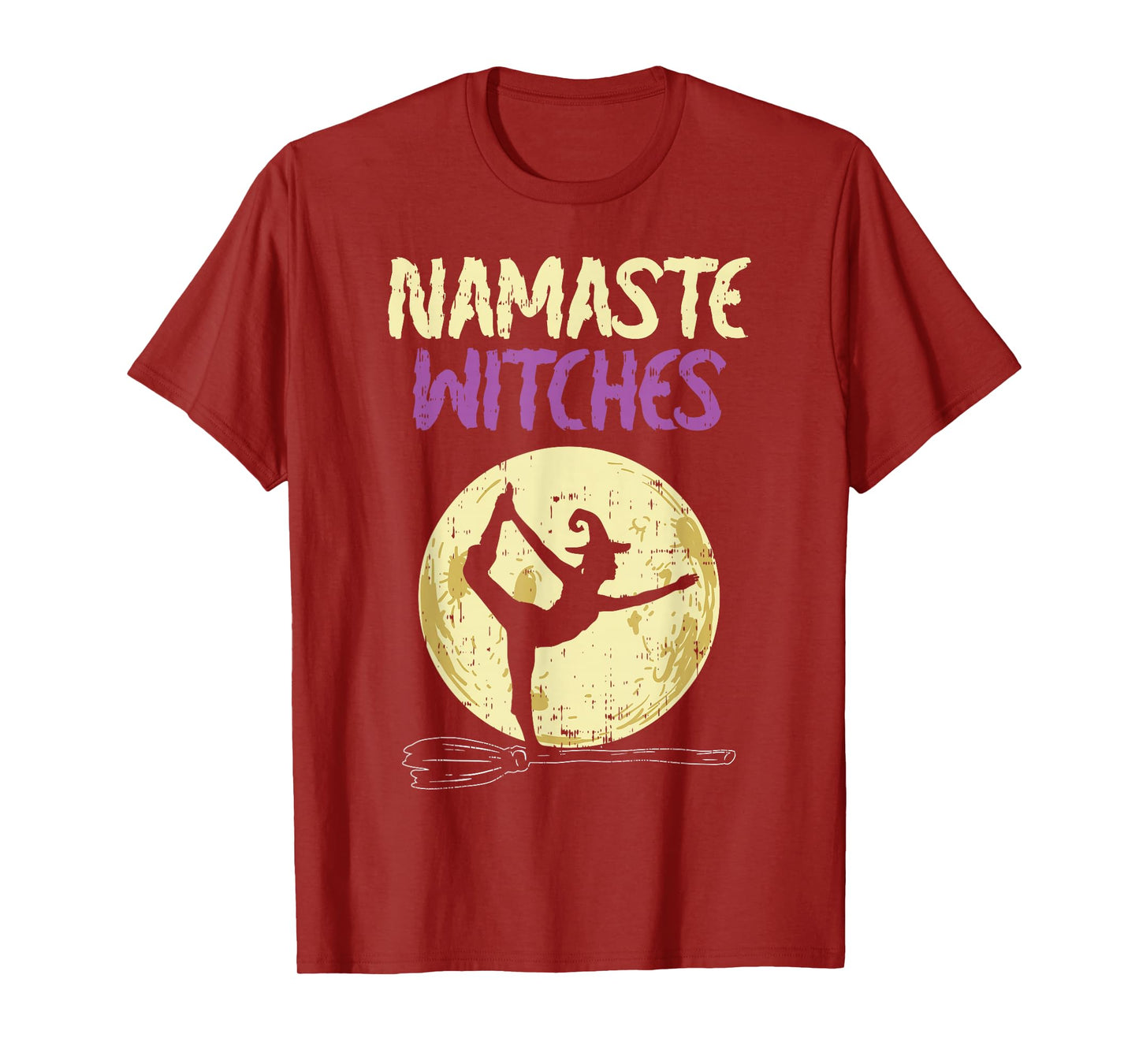 Namaste Witches T-Shirt Halloween Yoga Lover Costume Moon T-Shirt