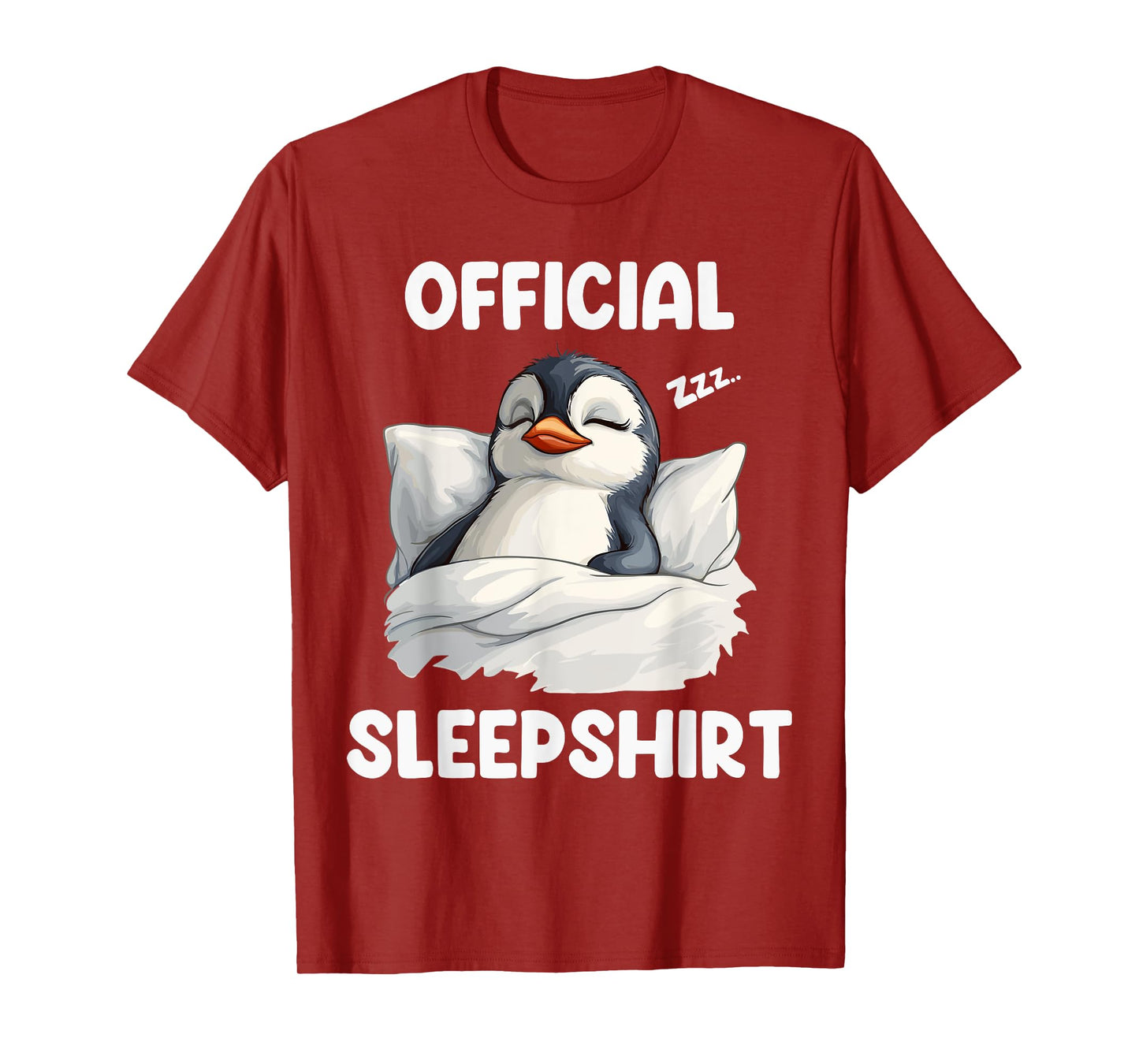 Official Sleepshirt Sleeping Penguin Animal Lovers Pajama T-Shirt