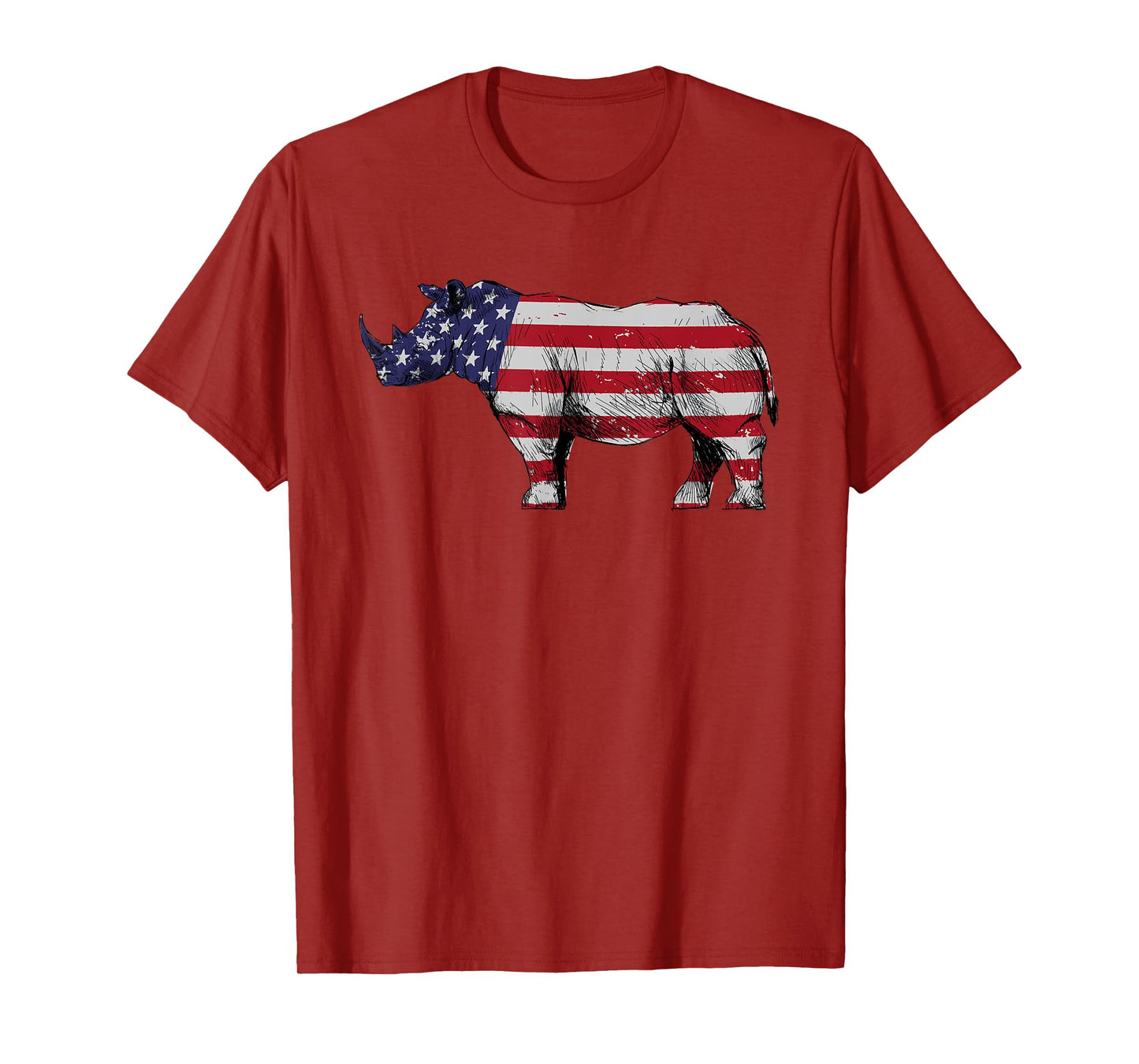 Cool Rhino Design For Men Women Rhinoceros 4th Of July Rhino T-Shirt