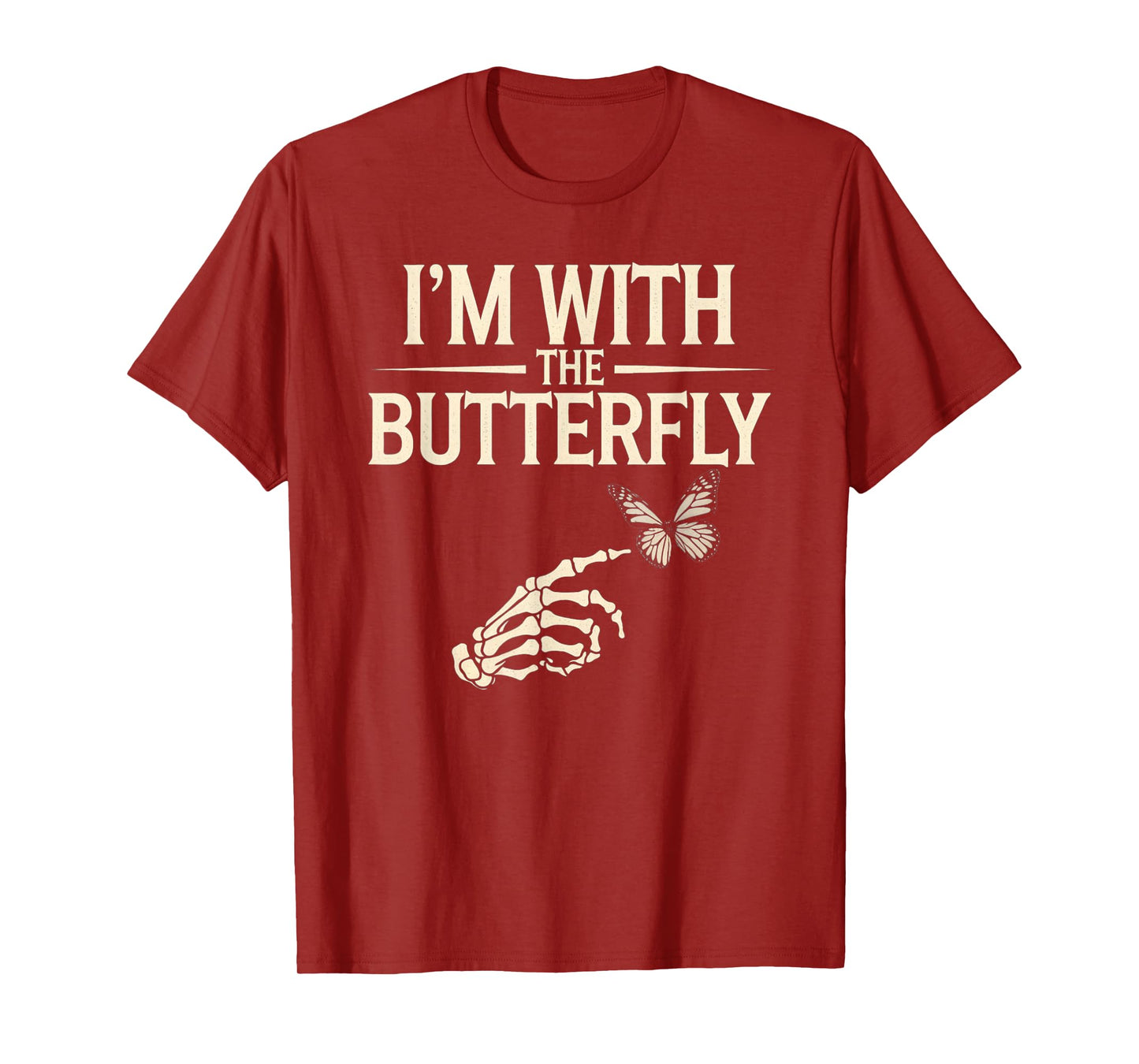 I'm With Butterfly Halloween Costume Couples Matching Gifts T-Shirt