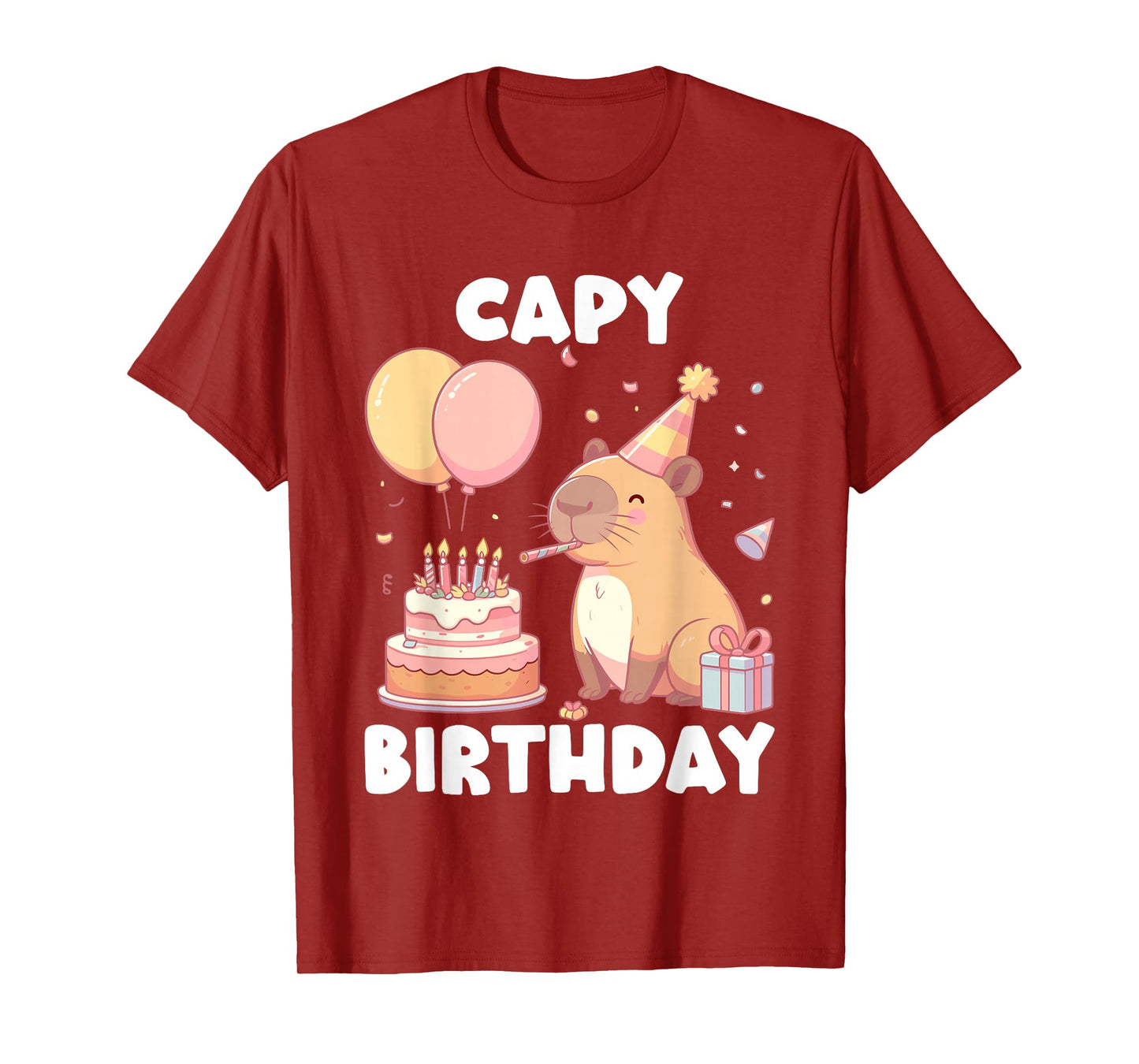Capybara Capy Birthday Party T-Shirt