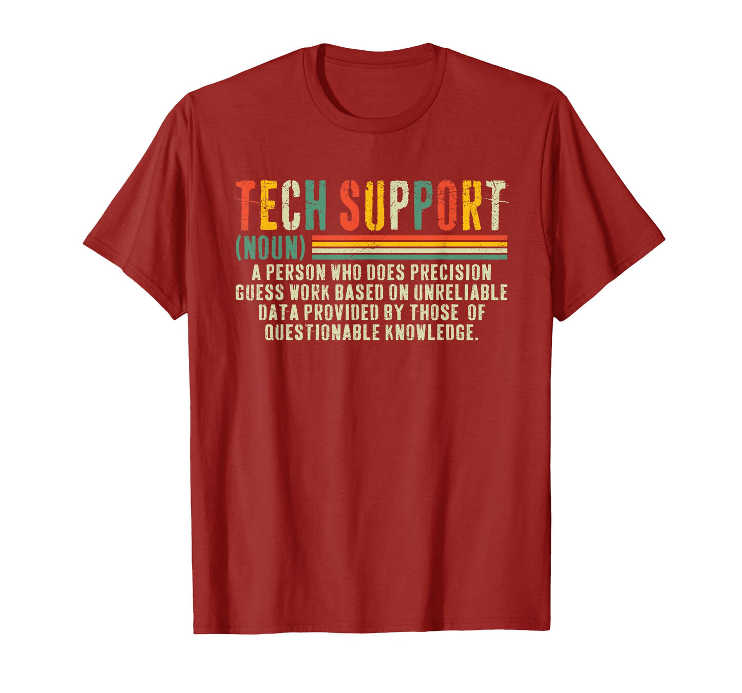 Funny Tech Support Cool Vintage Tech Support Definition T-Shirt