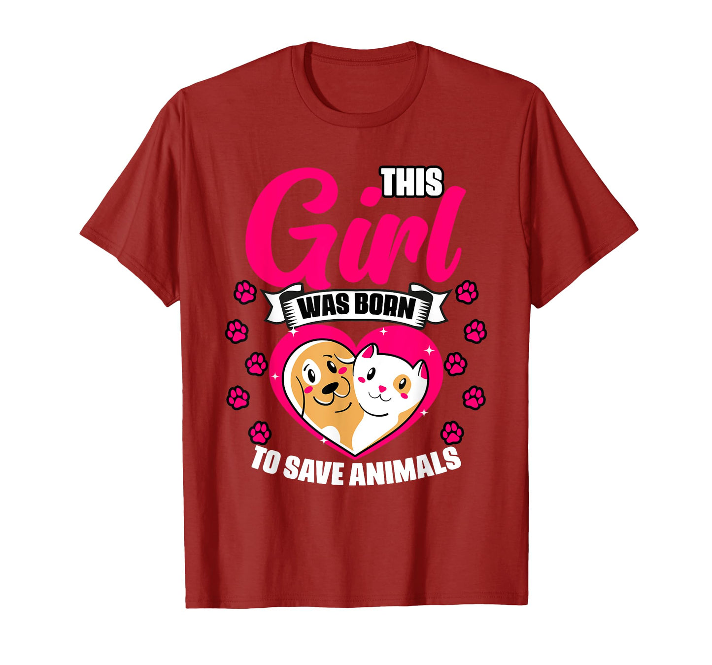 Awesome This Girl Was Born To Save Animals Veterinary Crew T-Shirt