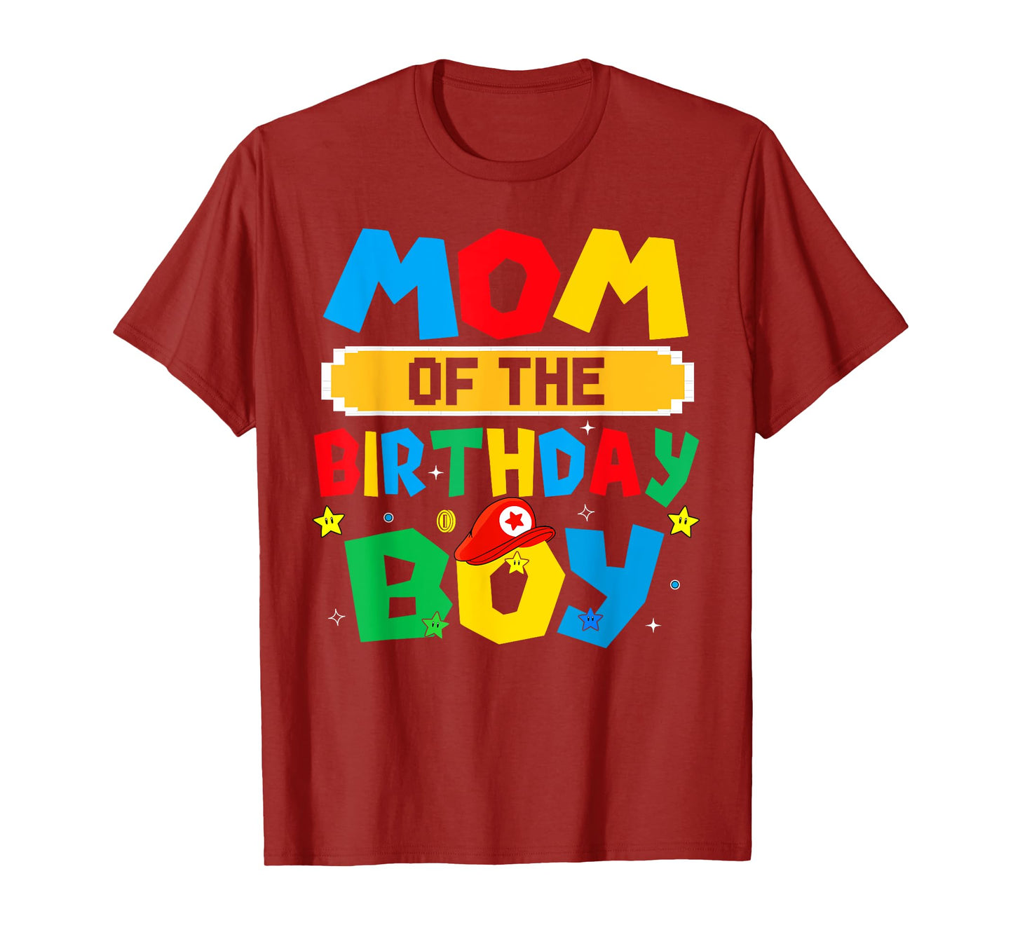 Mom Of The Birthday Boy Game Video Gaming Matching Family T-Shirt