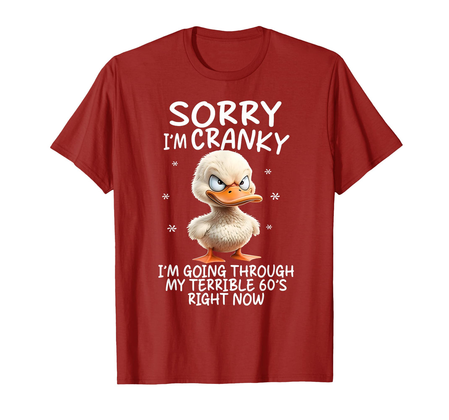 Duck Sorry I'm Cranky I'm Going Through My Terrible 60's T-Shirt