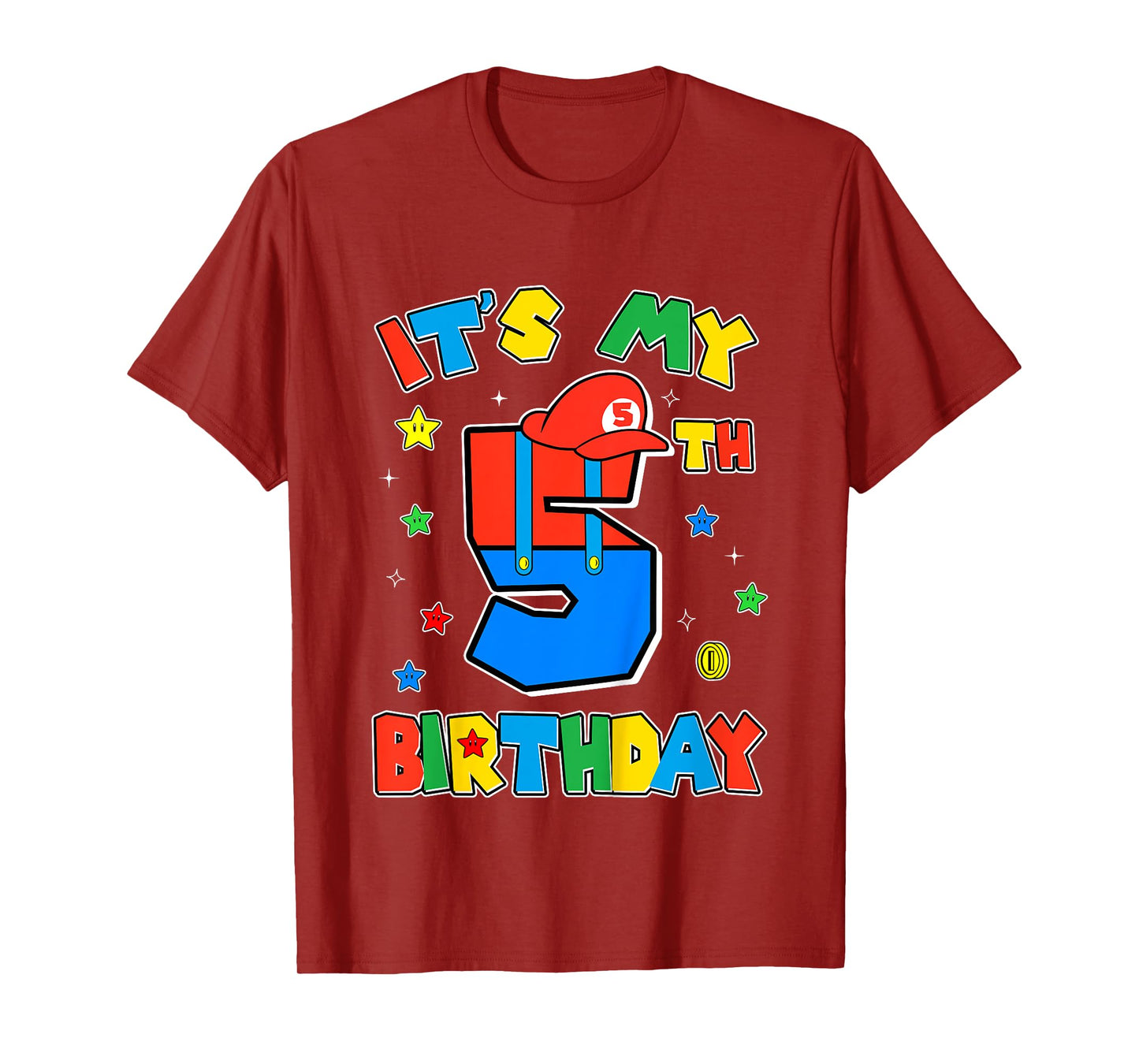 Kids 5th Birthday Boy Super Gamer Gaming Theme B-day Party Boys T-Shirt
