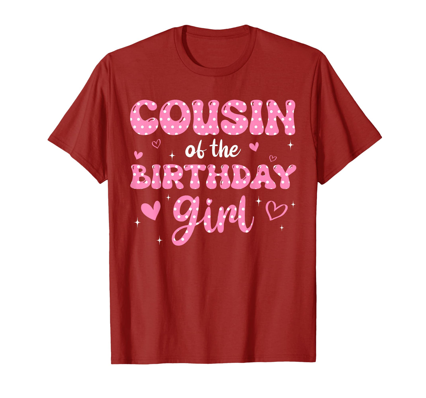 Cousin Of The Birthday Pink Girl Matching Family T-Shirt