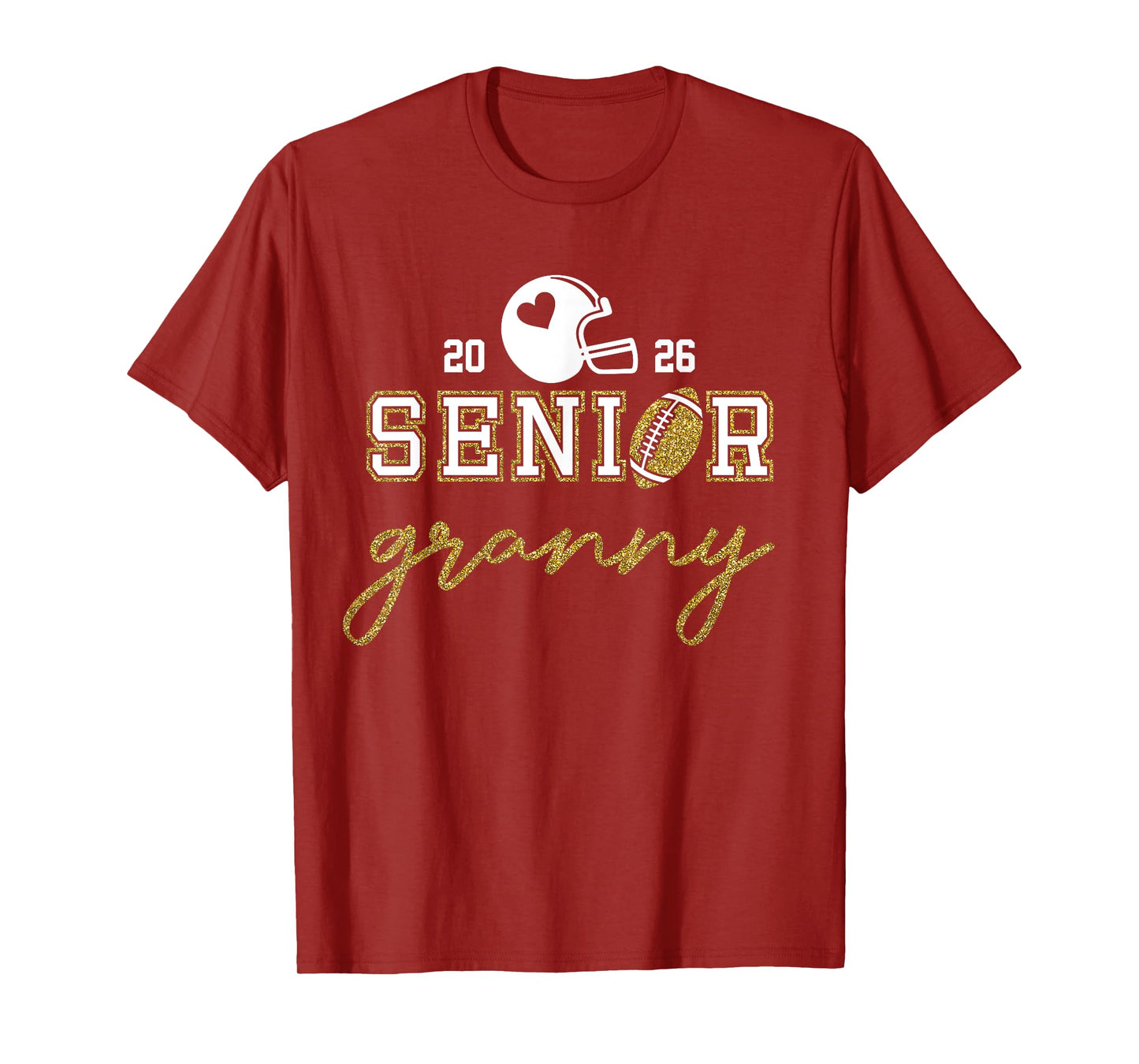 Senior Granny Graduation Football Class of 2026 Family T-Shirt
