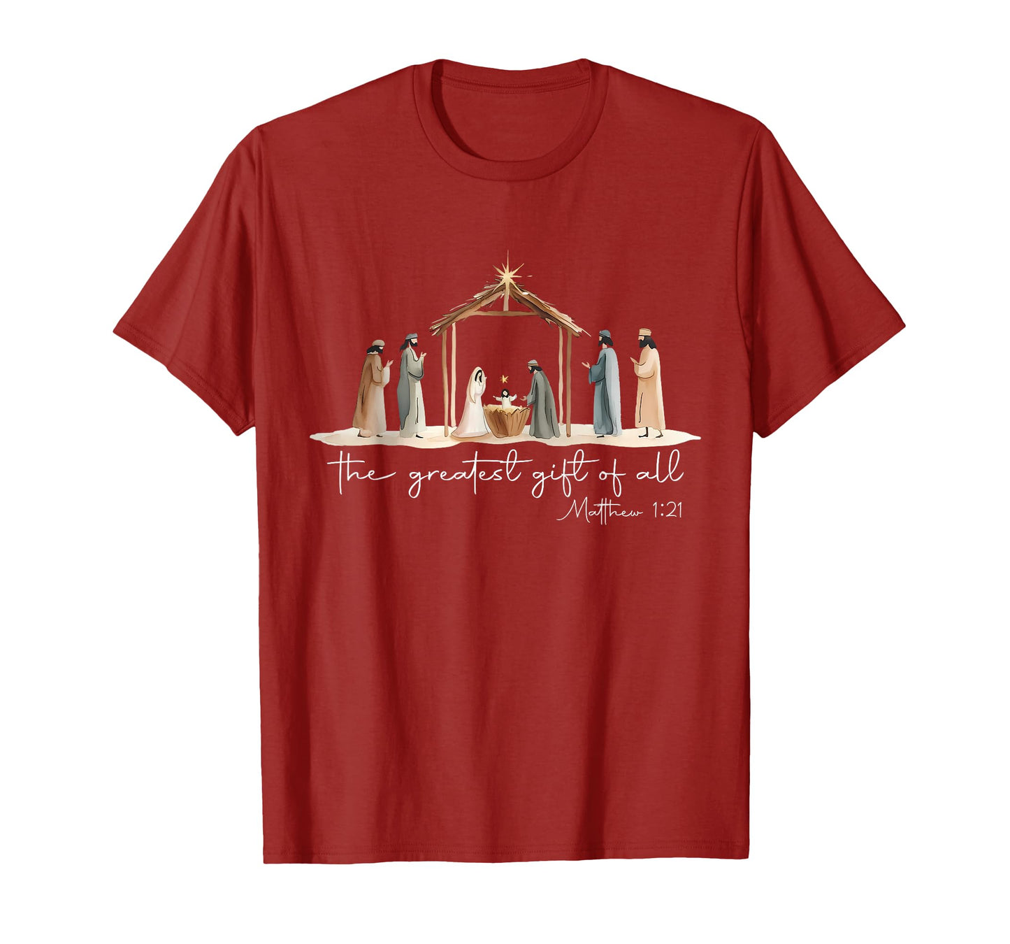 The Greatest Gift of All Jesus Nativity Christian Merry Xmas T-Shirt