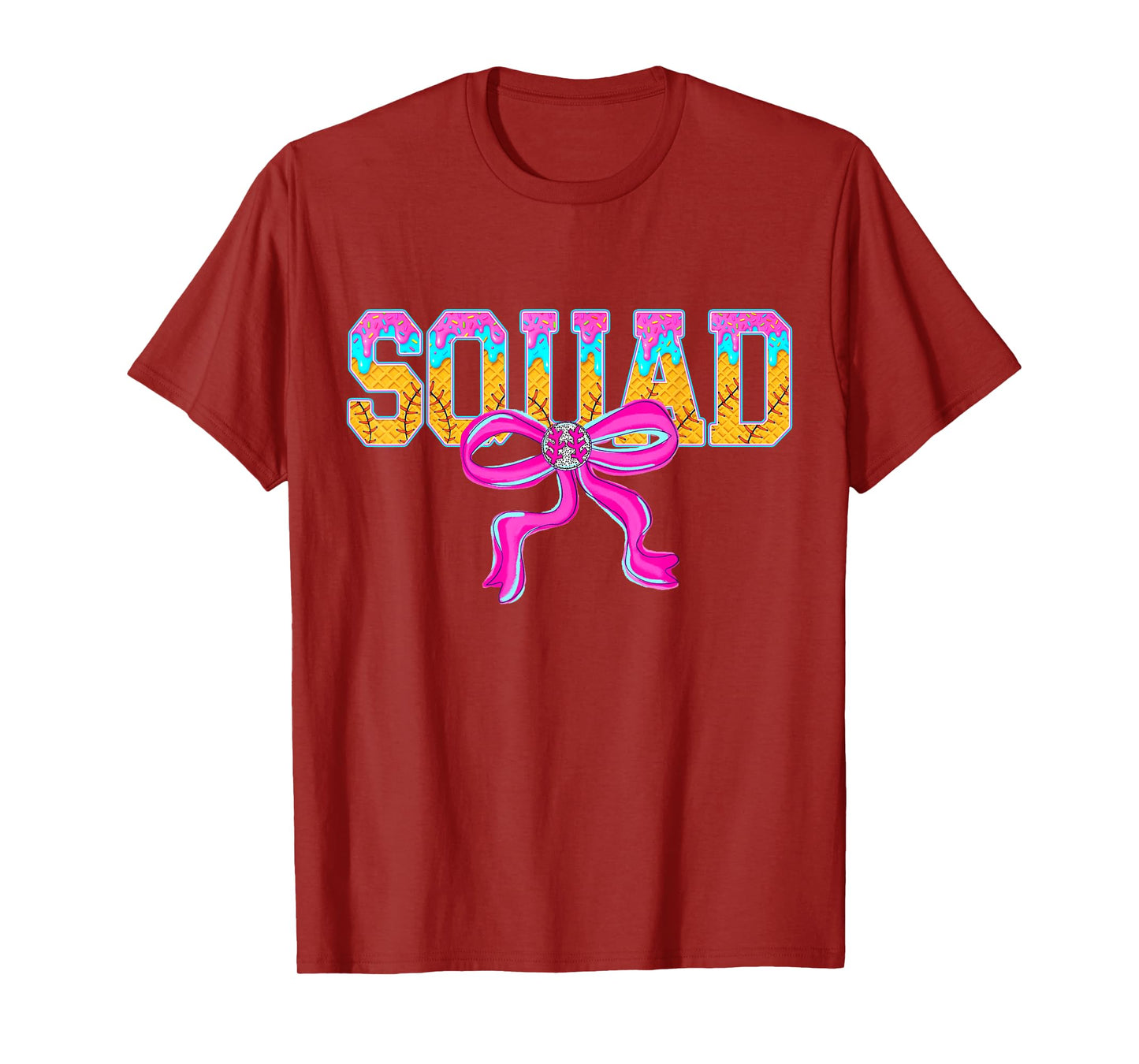 Baseball Squad Ice Cream Drip Game Day Family Matching T-Shirt