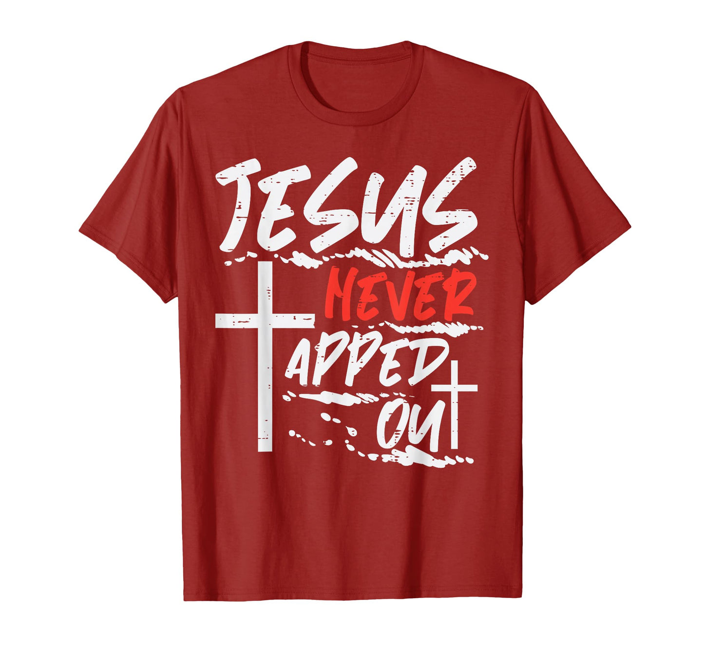 Wrestling Jesus Never Tapped Out Christian Wrestle Men Women T-Shirt