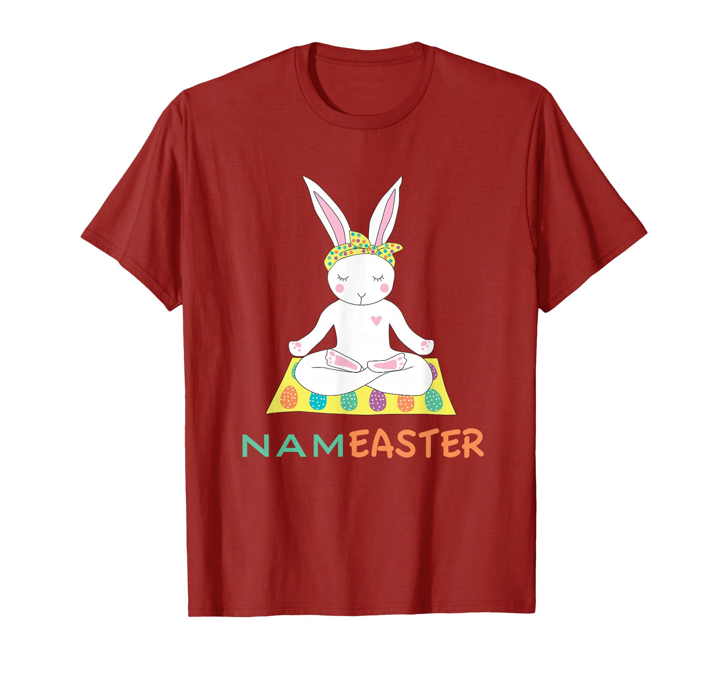 Funny Easter Bunny Doing Yoga Namaste T-Shirt