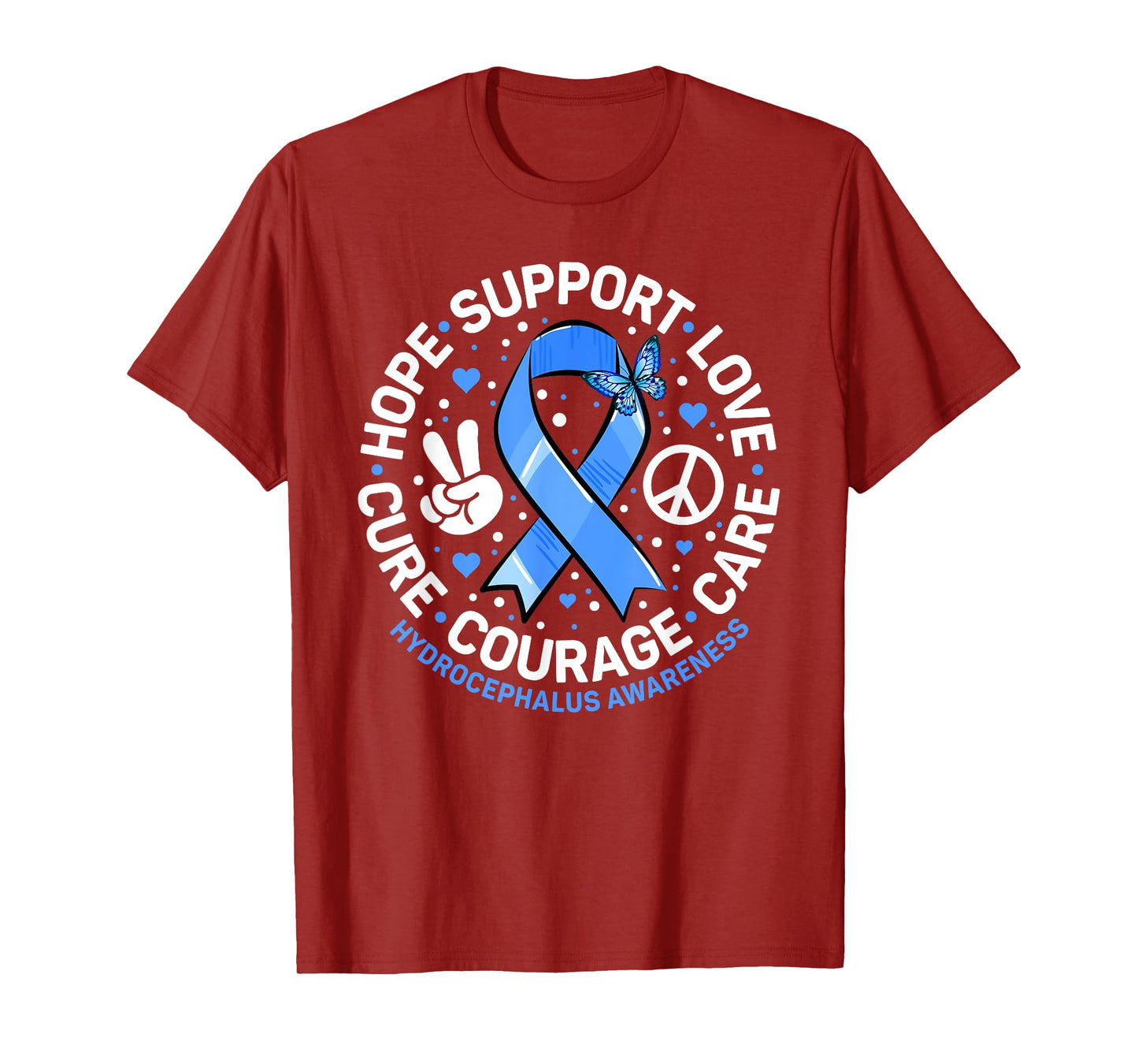 Hydrocephalus Support Blue Ribbon Hydrocephalus Awareness T-Shirt