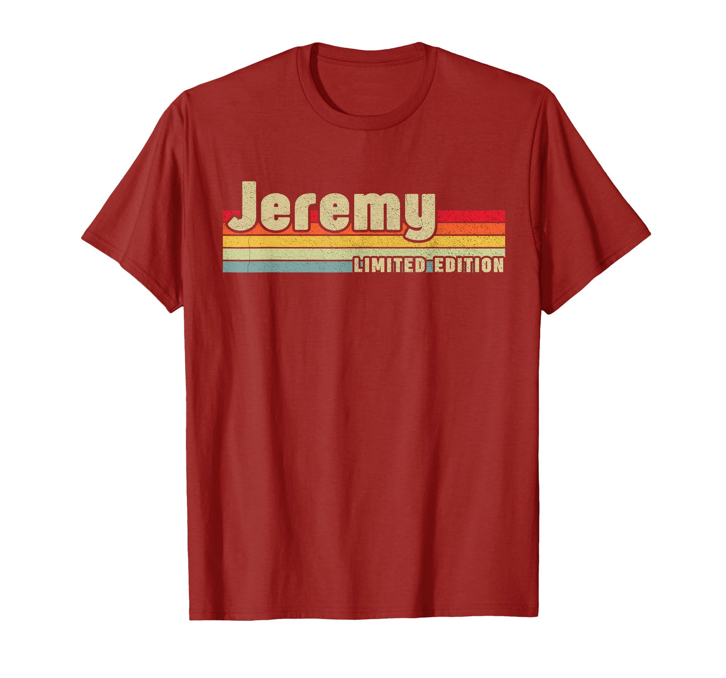 First Names Apparel Jeremy Unisex-Adults and Kids Black Small Crew Neck Short Sleeve T-Shirt Personalized Gift T-Shirts Christmas Birthday