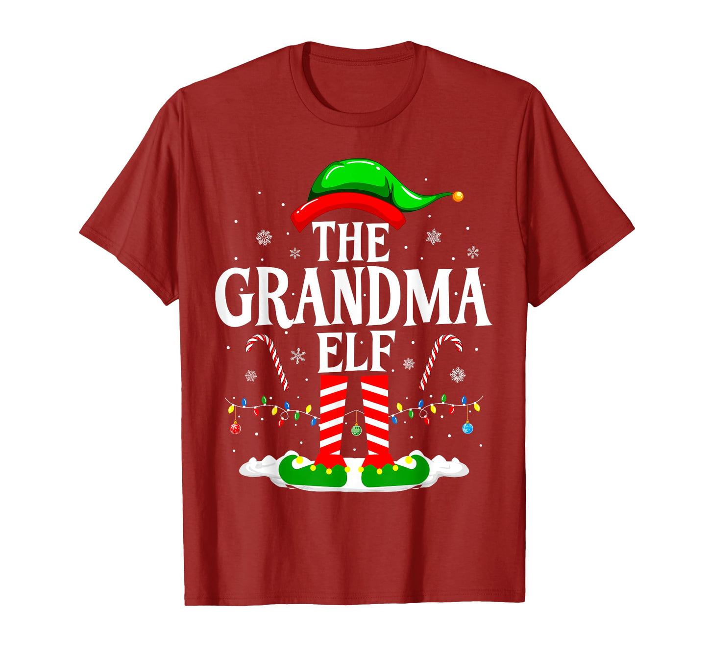 The Grandma Elf Funny Xmas Elf Matching Family Christmas T-Shirt