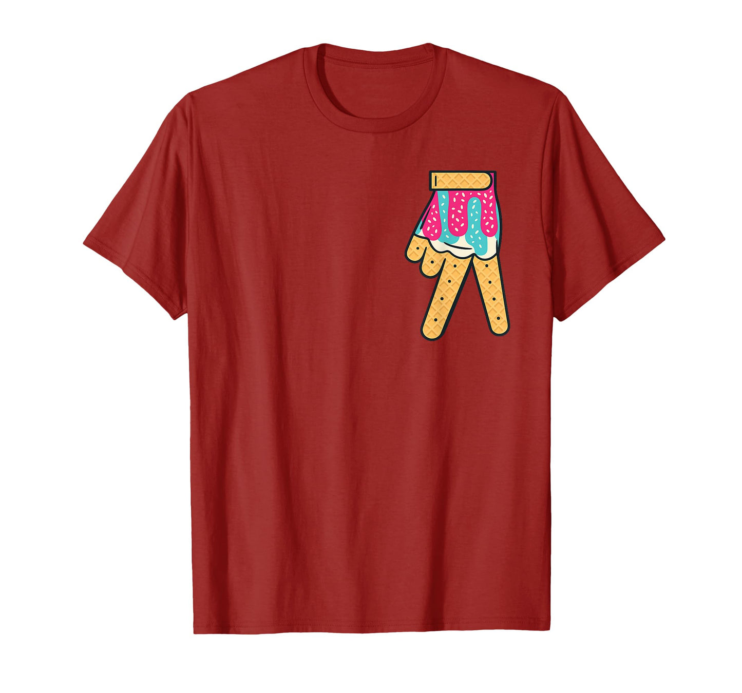 Baseball Ice Cream Drip Boys Home Plate Glove Respect Drip T-Shirt