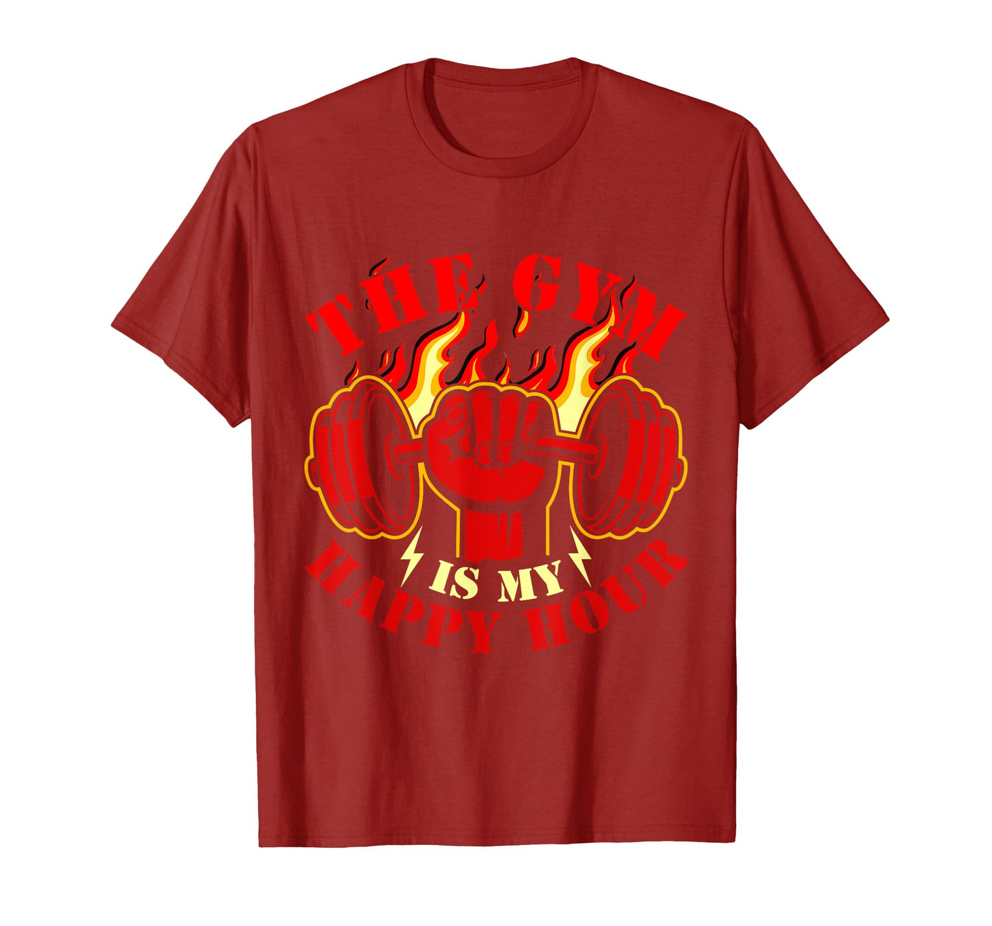 Fitness The Gym Is My Happy Hour Meme Vintage Funny Saying T-Shirt