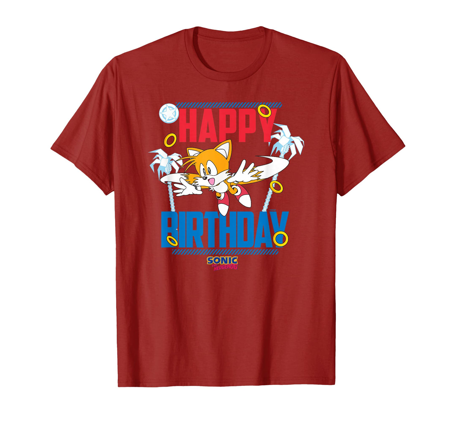 Sonic The Hedgehog Birthday Happy Birthday Tails Big Poster T-Shirt