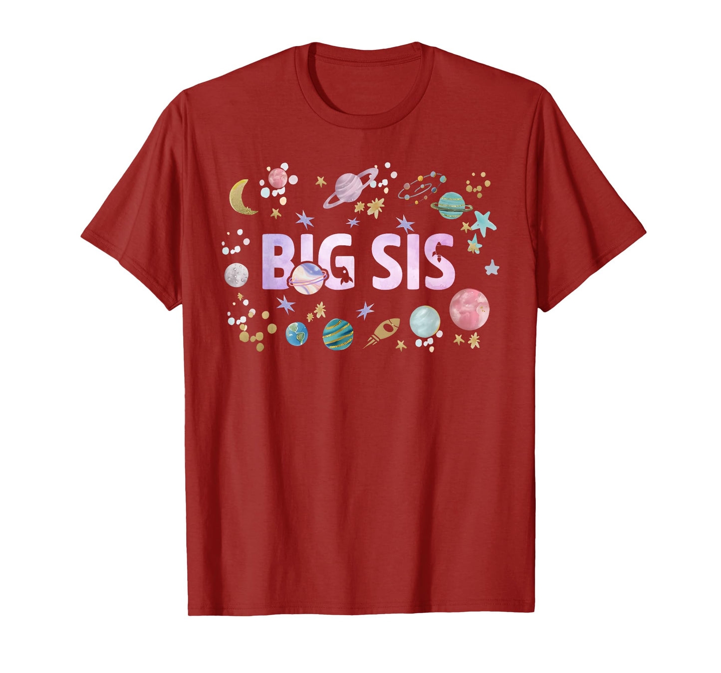 Big Sis Outer Space Birthday Girl 1st Trip Around The Sun T-Shirt