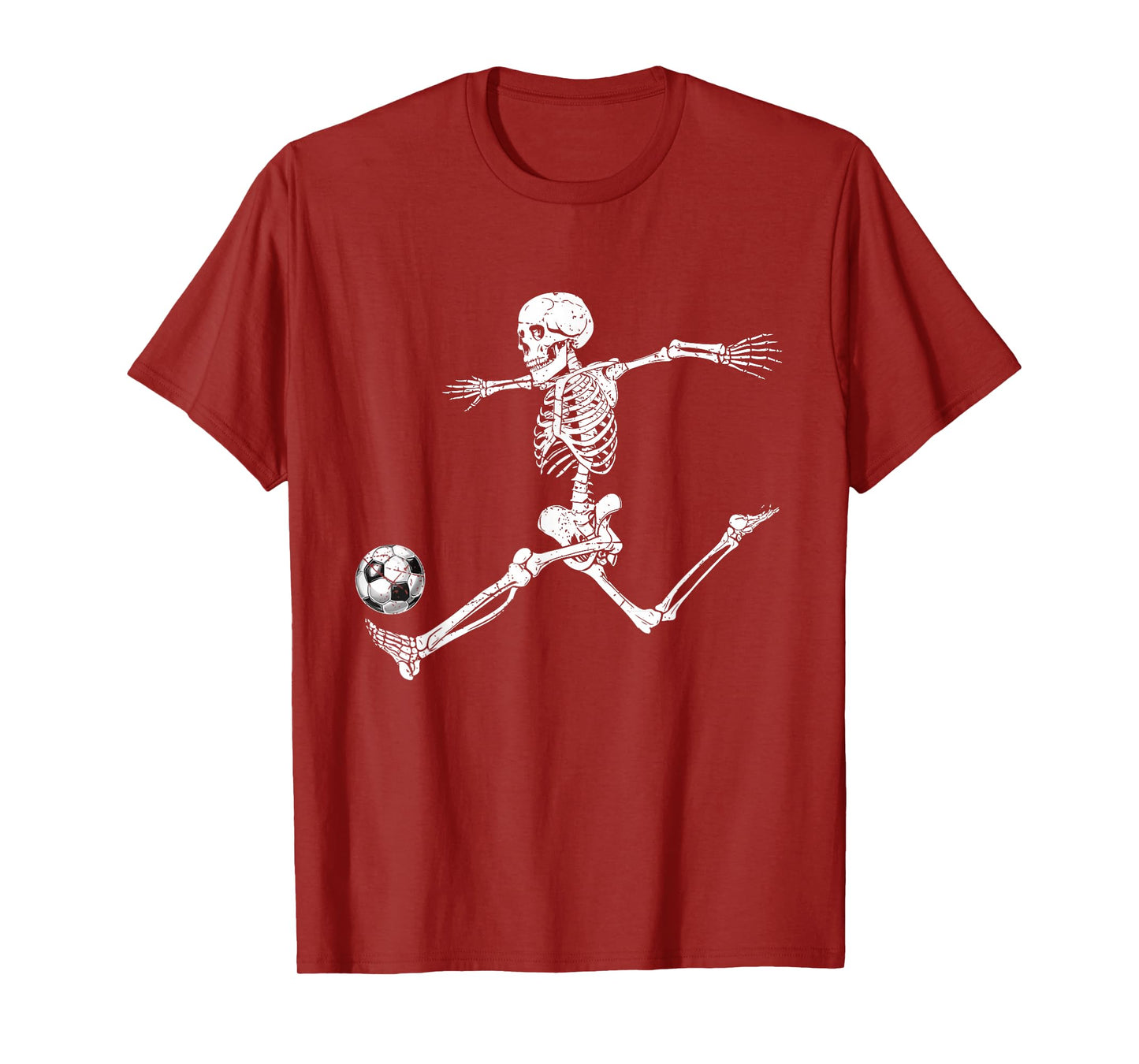 Soccer Skeleton Halloween Player Catcher Mens Boys Kids T-Shirt