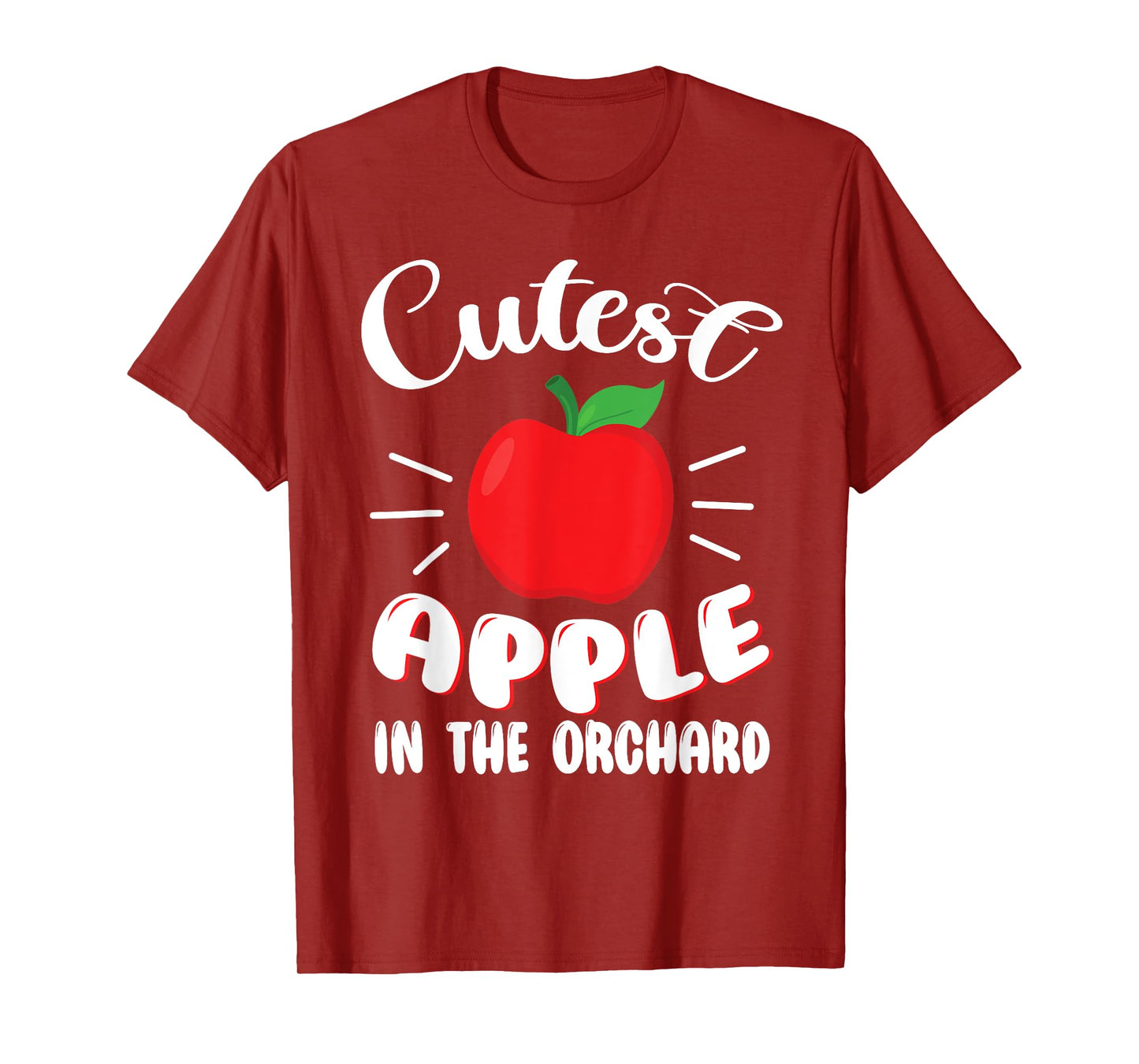 Funny Cutest Apple In The Orchard Apple Picking Kids T-Shirt