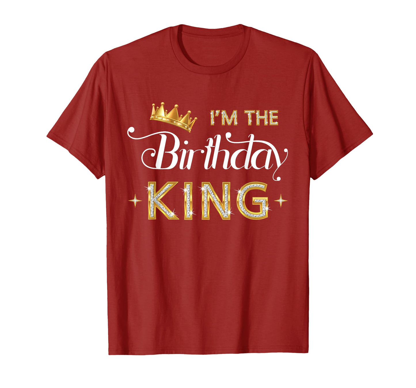 I'm The Birthday King Bday Party Crown Men Boys T-Shirt