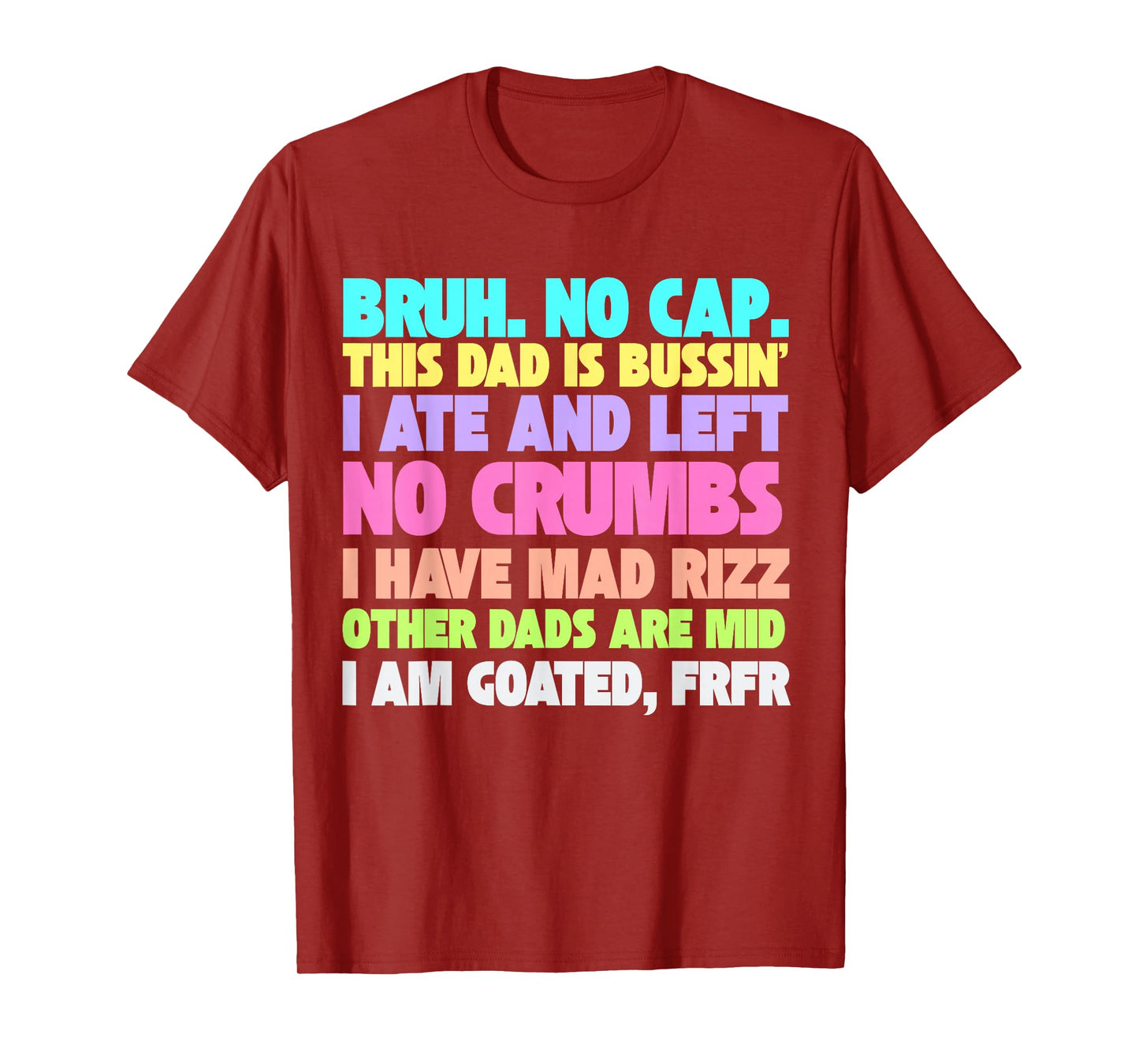 Gen A Slang Fathers Day 2025 Funny Generation Alpha Gag T-Shirt