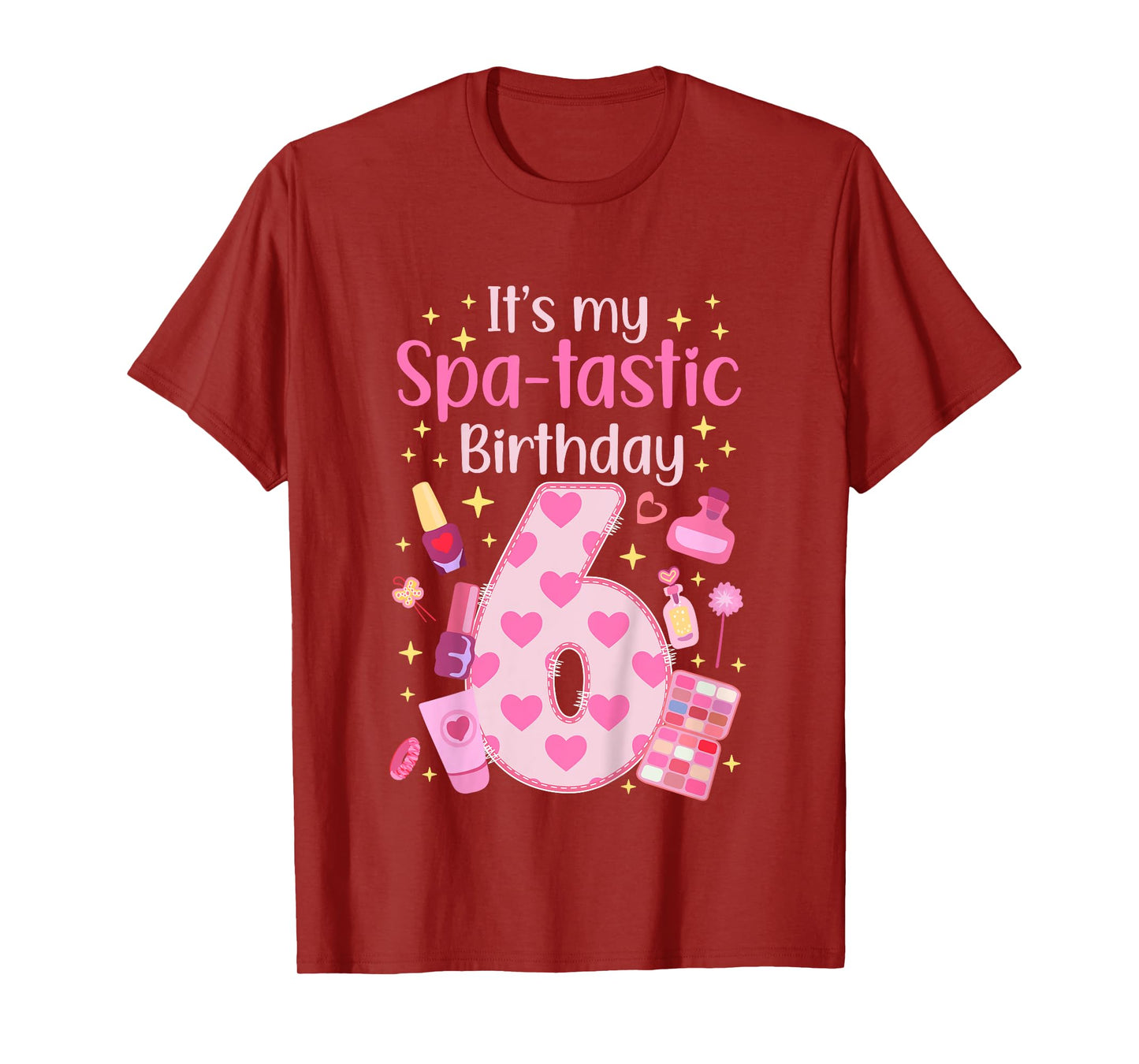 Kids 6th Spa Birthday Six Year Old Spa B-Day Girls Spa Party T-Shirt