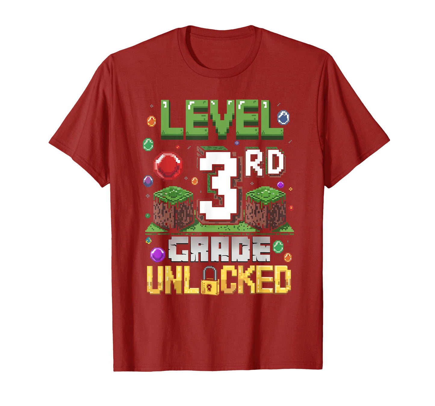 Level 3rd Grade Unlocked Video Game First Day Back To School T-Shirt