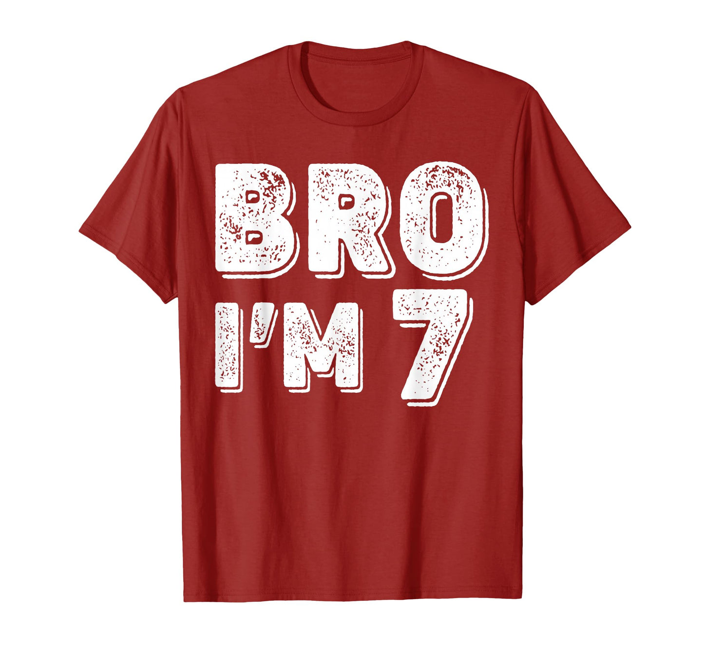 7th Birthday Boy Bro I’m 7 Year Old Boys Kids Seven Bday T-Shirt
