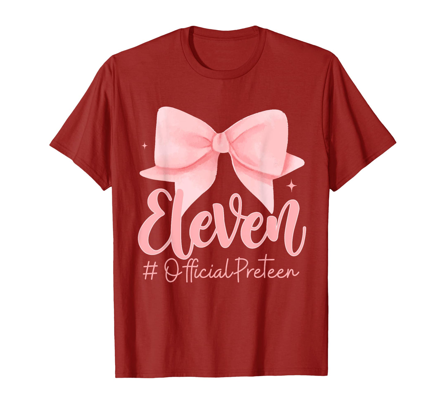 Eleven Official Pre-Teen Coquette 11th Birthday Girl 11 Year T-Shirt