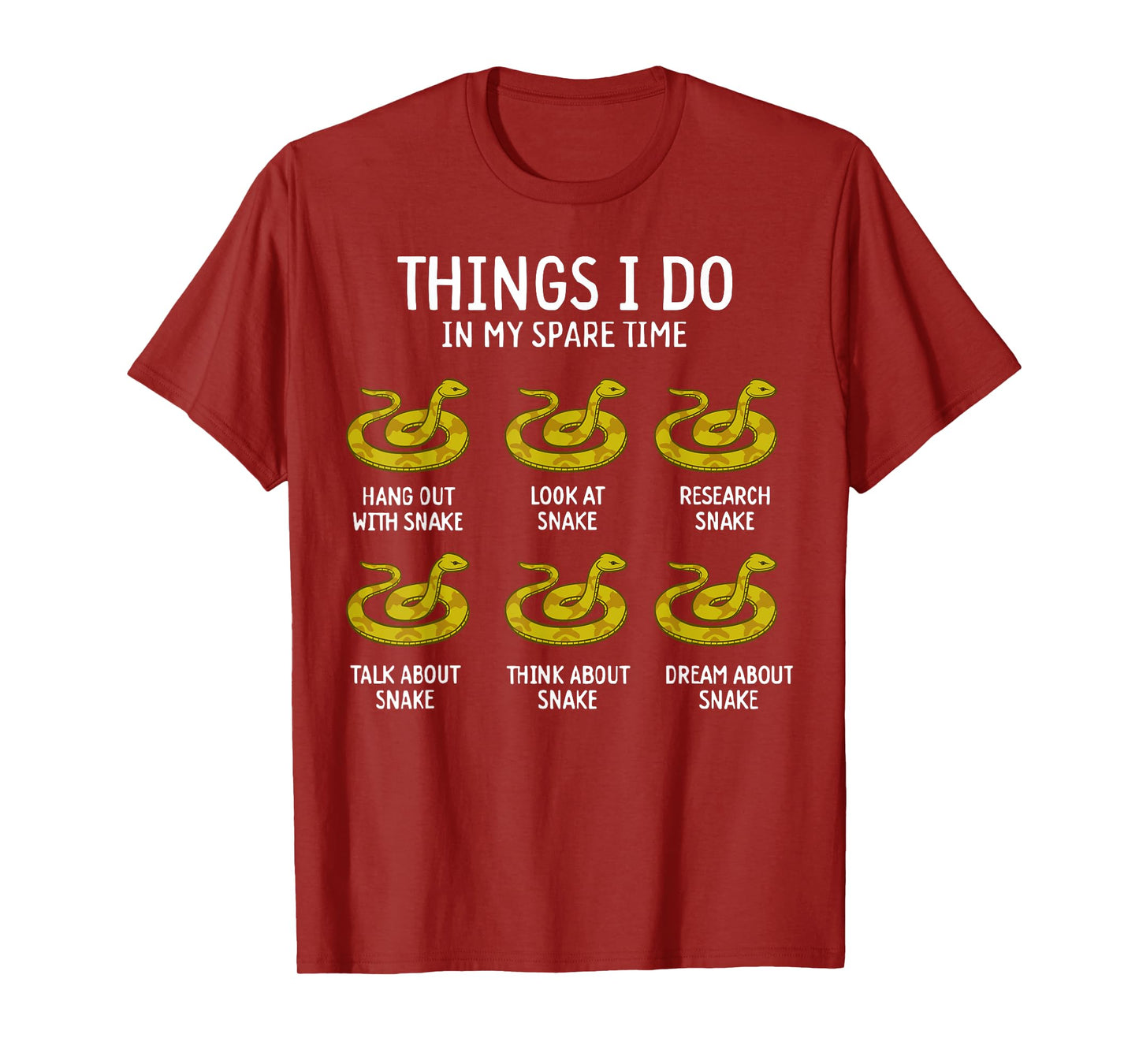 Funny Things I Do In My Spare Time Snake Animal Lover T-Shirt