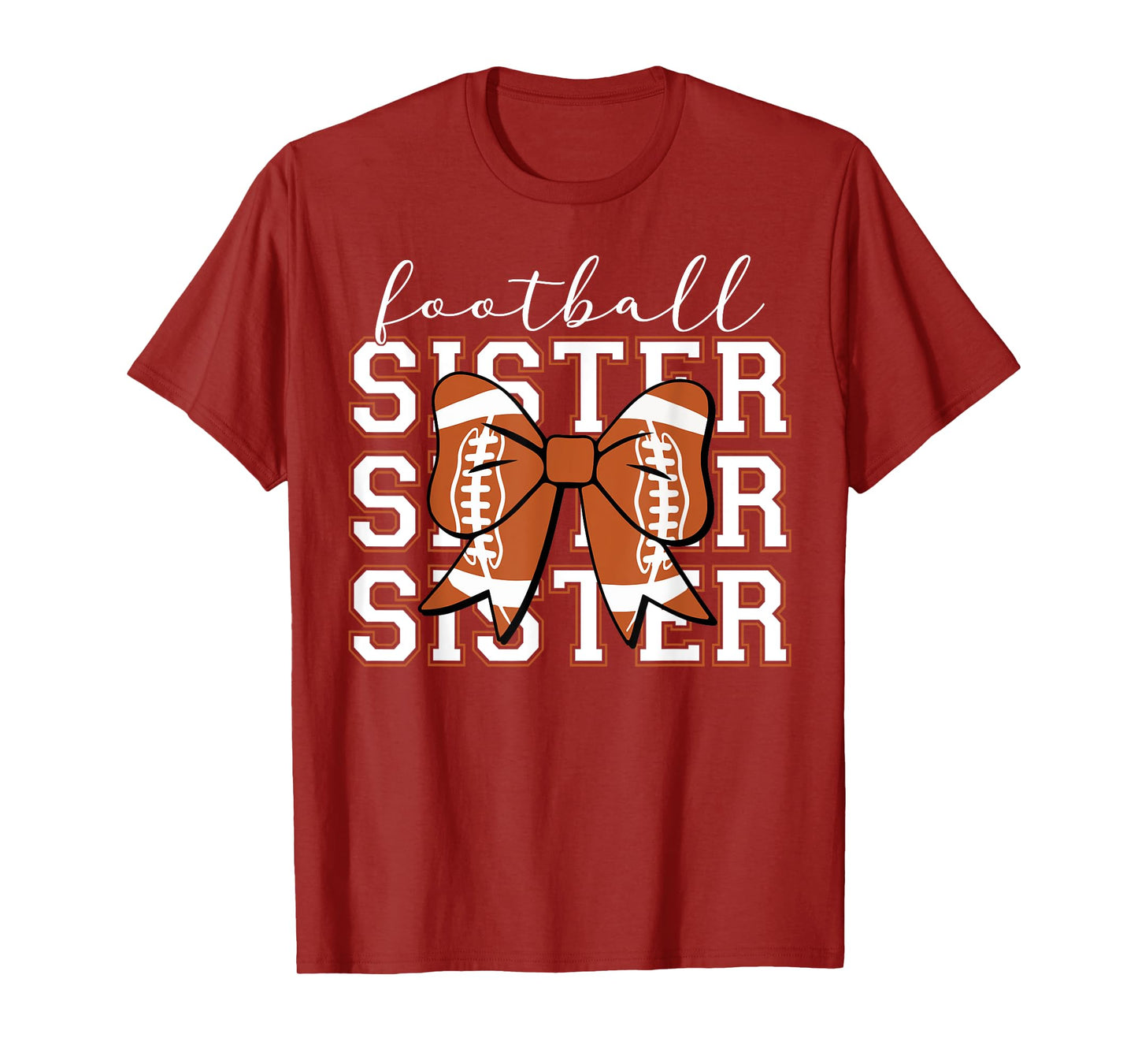 Football Sister Vintage Sport Lover Sister Mothers Da T-Shirt