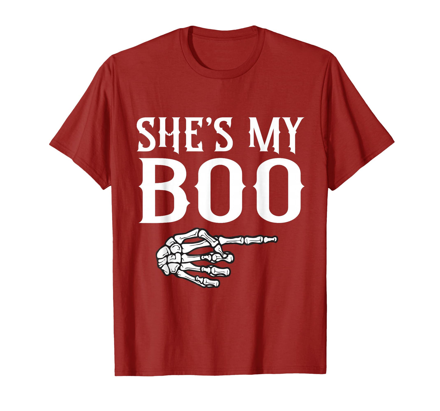 Couples He's My Boo Skeleton Matching Couple Halloween T-Shirt