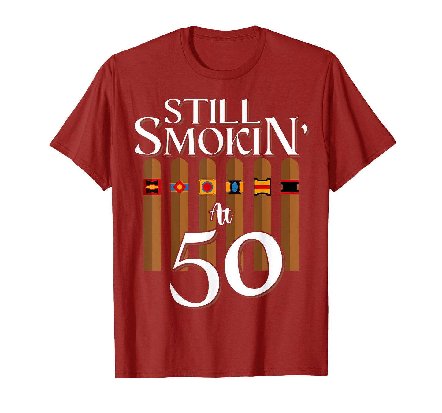 Still Smoking Cigars 50th Years Old Birthday Dad Smoker T-Shirt