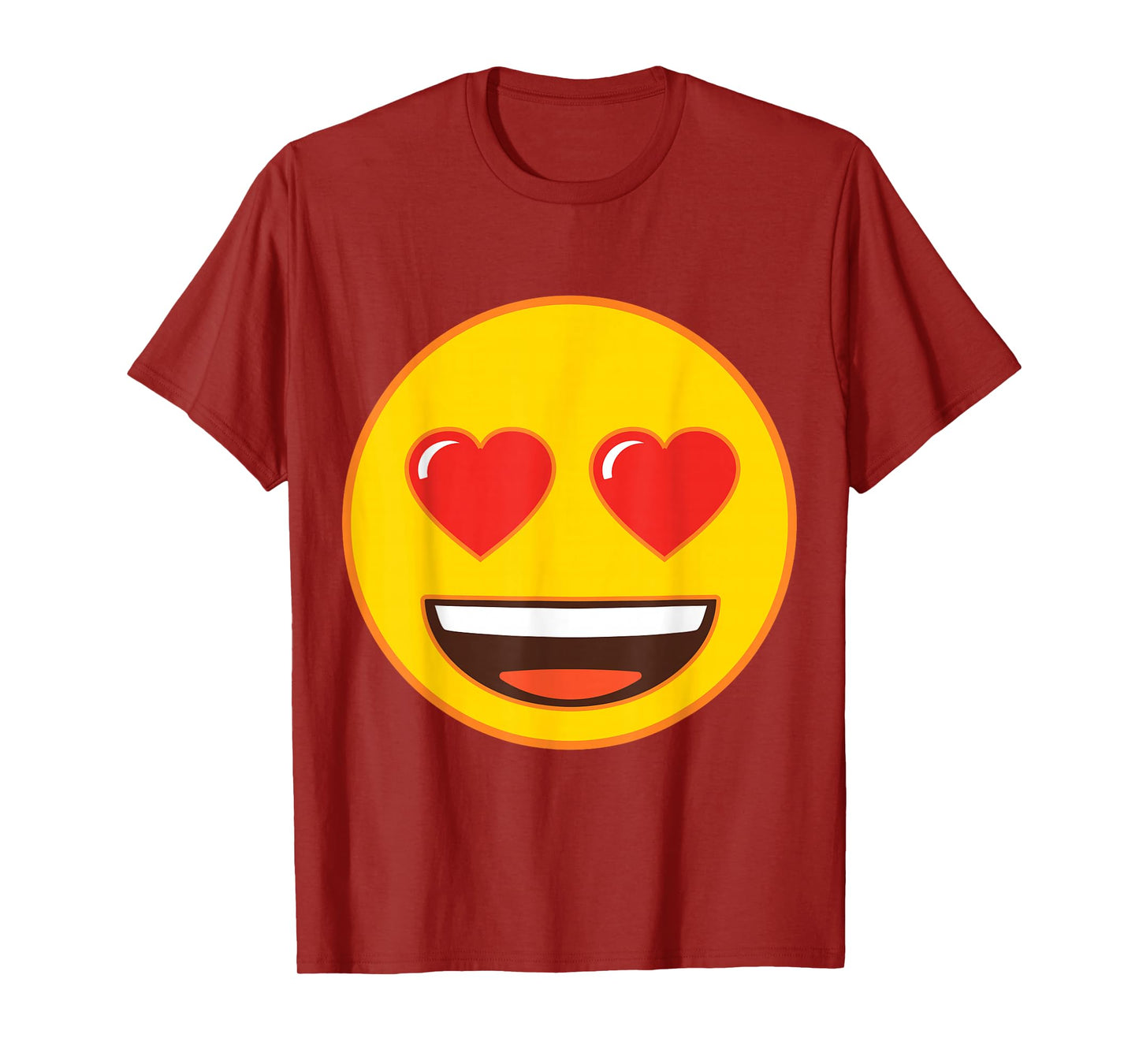 Official Emoji Heart Eyes Yellow Smile Face T-Shirt