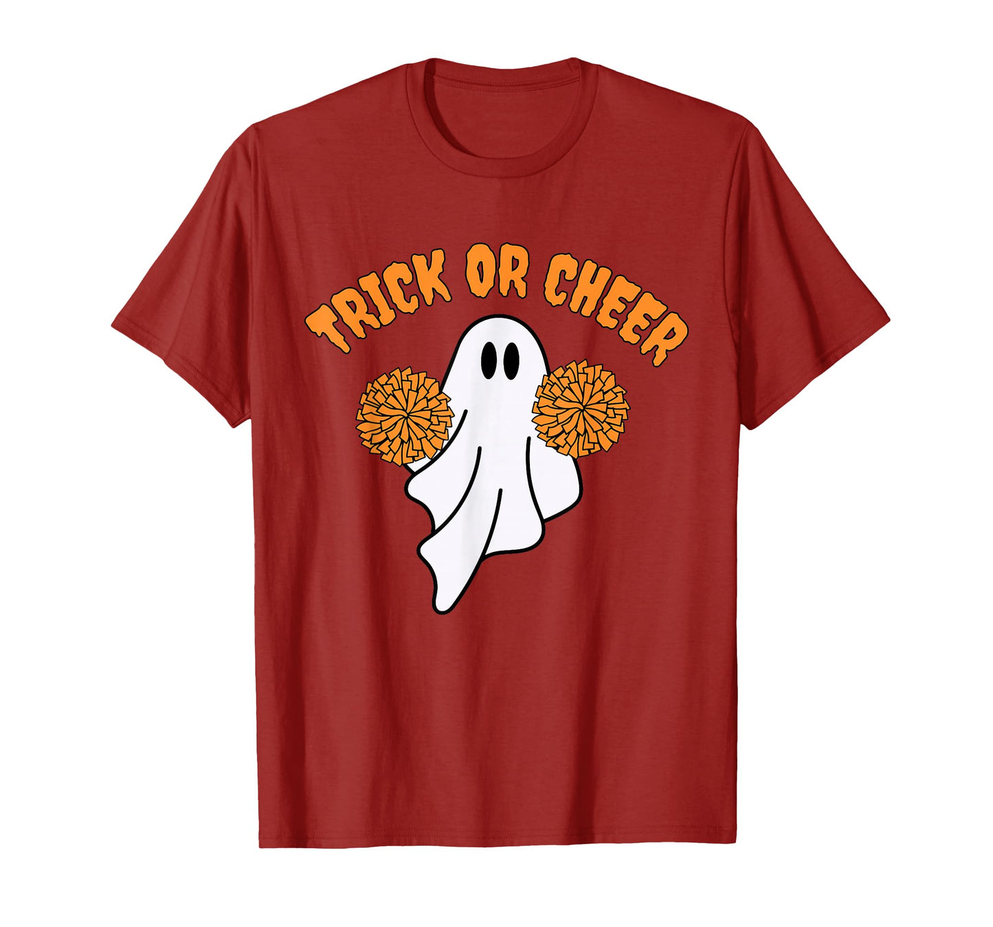 Cute Cheerleader Ghost Cheerleading Trick Or Treat Halloween T-Shirt