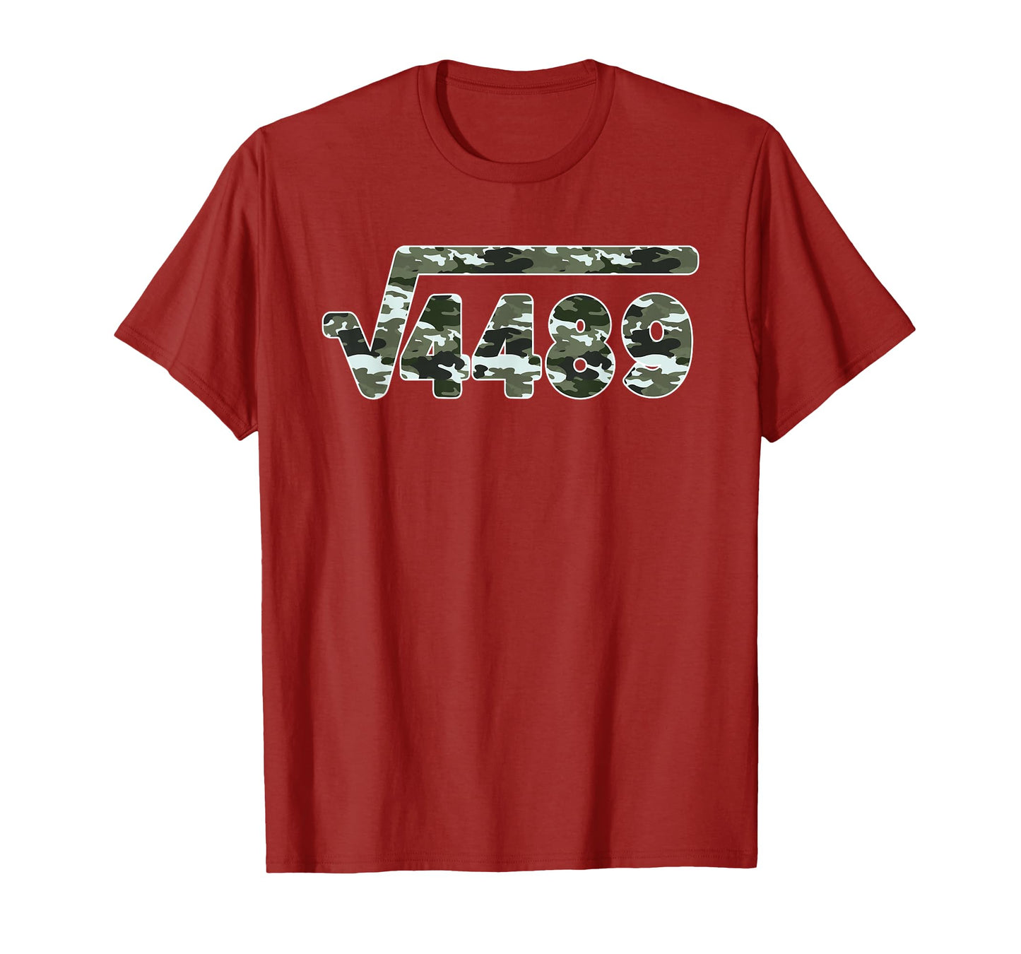 Slang Math Teacher 6 7 Army Pattern Meme Square Root 4489 T-Shirt